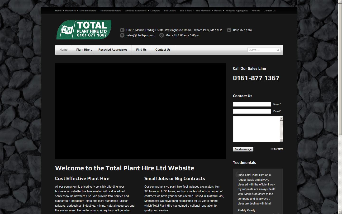 Total Plant Hire Limited Website