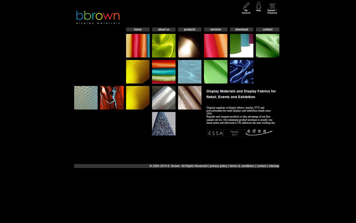 B Brown display materials Website