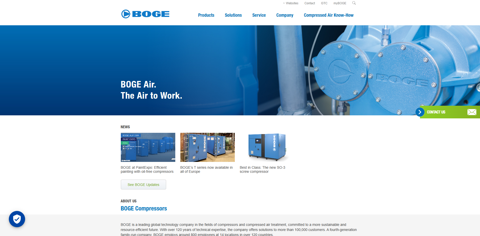 Boge Compressors Ltd Website