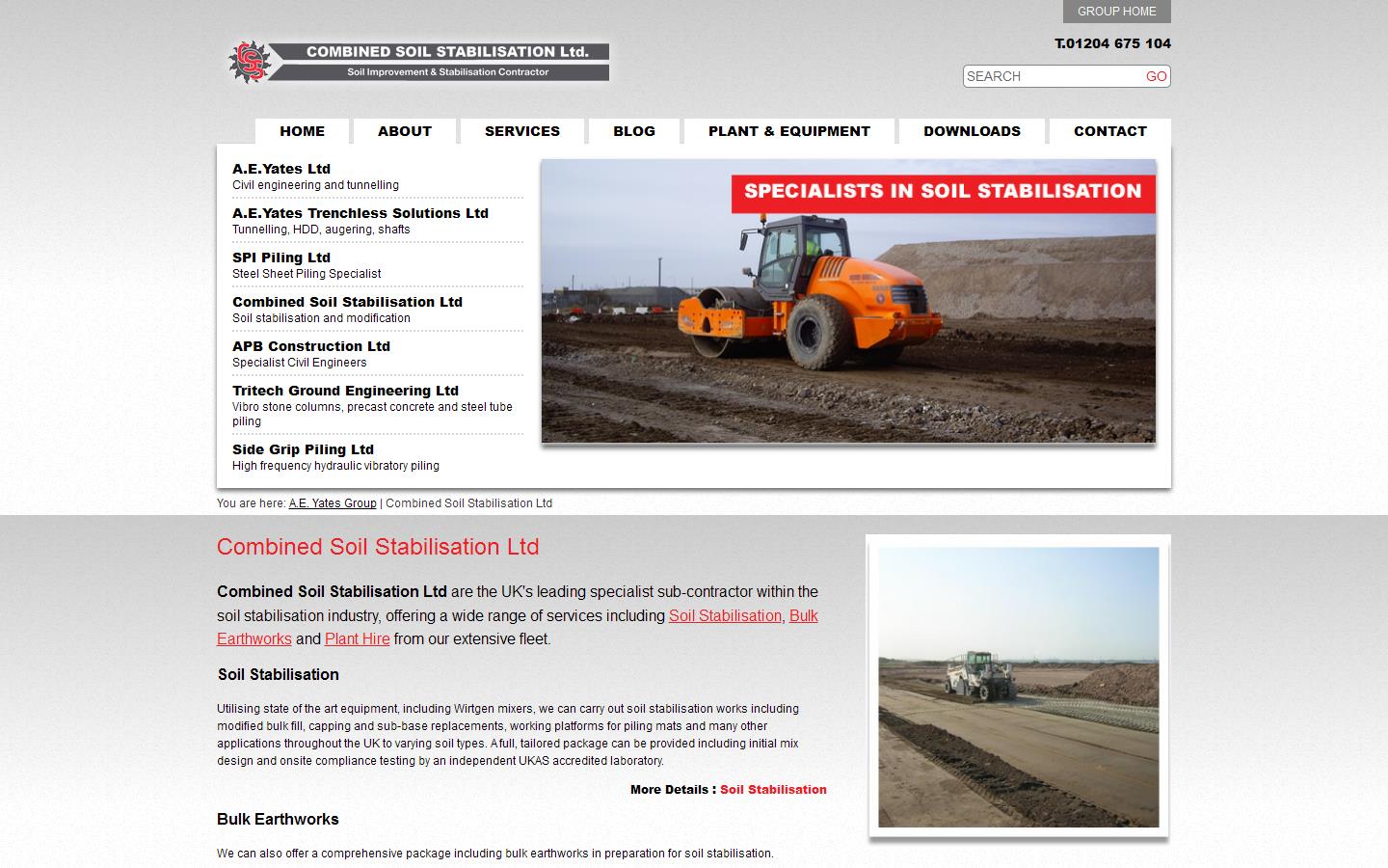 Combined Soil Stabilisation Ltd Website