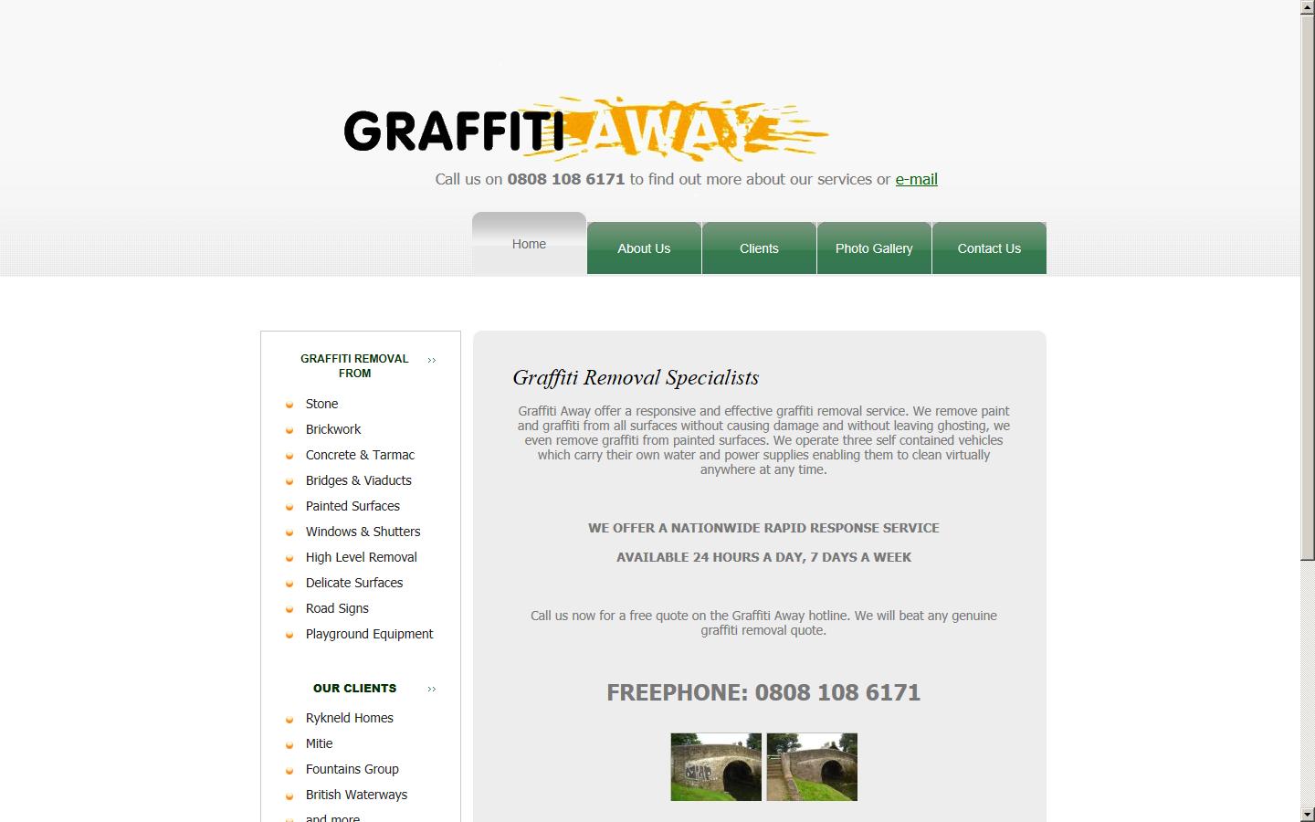 Graffiti Away Website