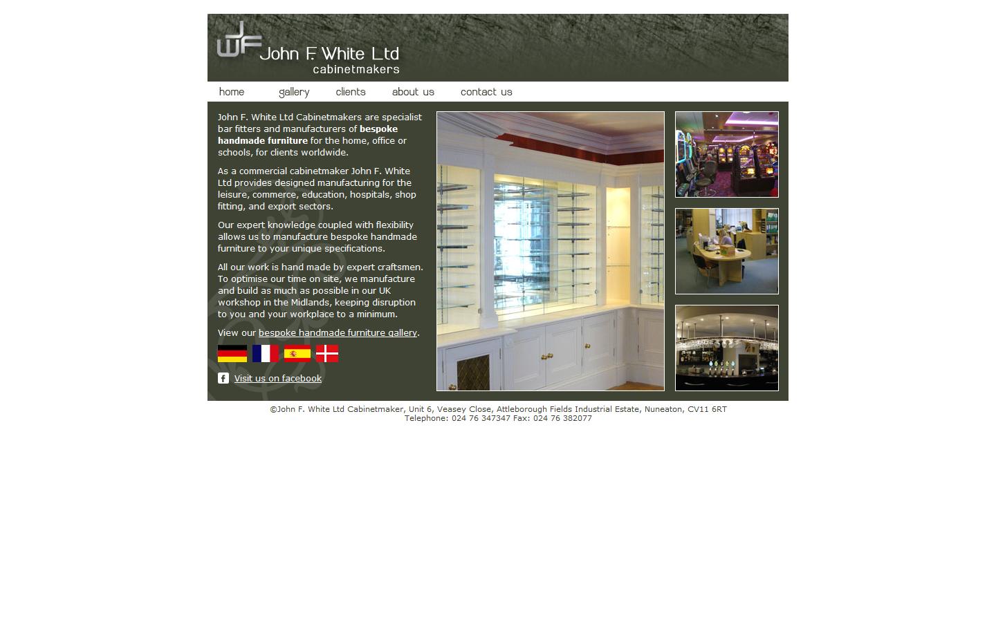 John F. White Ltd Cabinetmaker Website