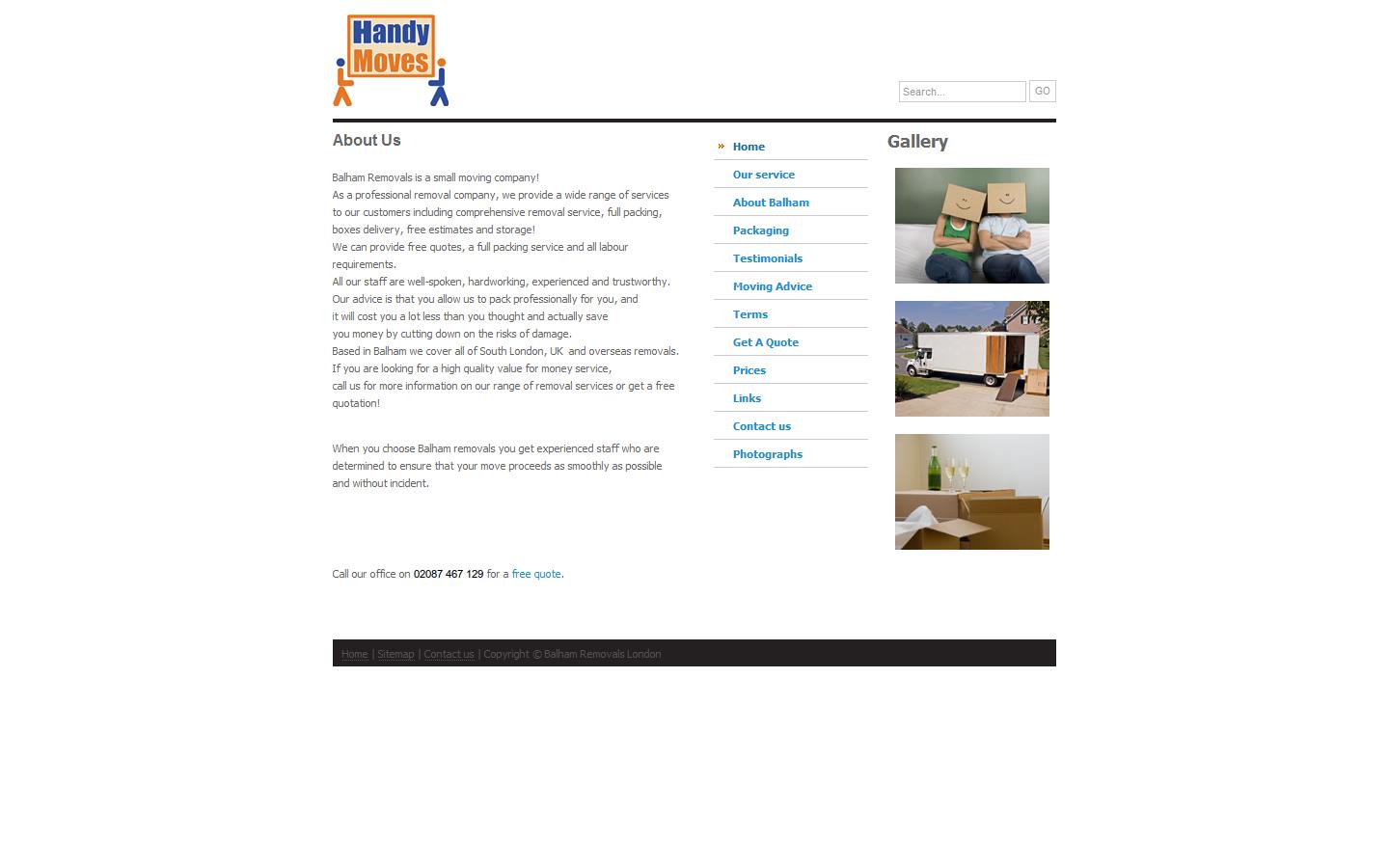 Balham Removals Website