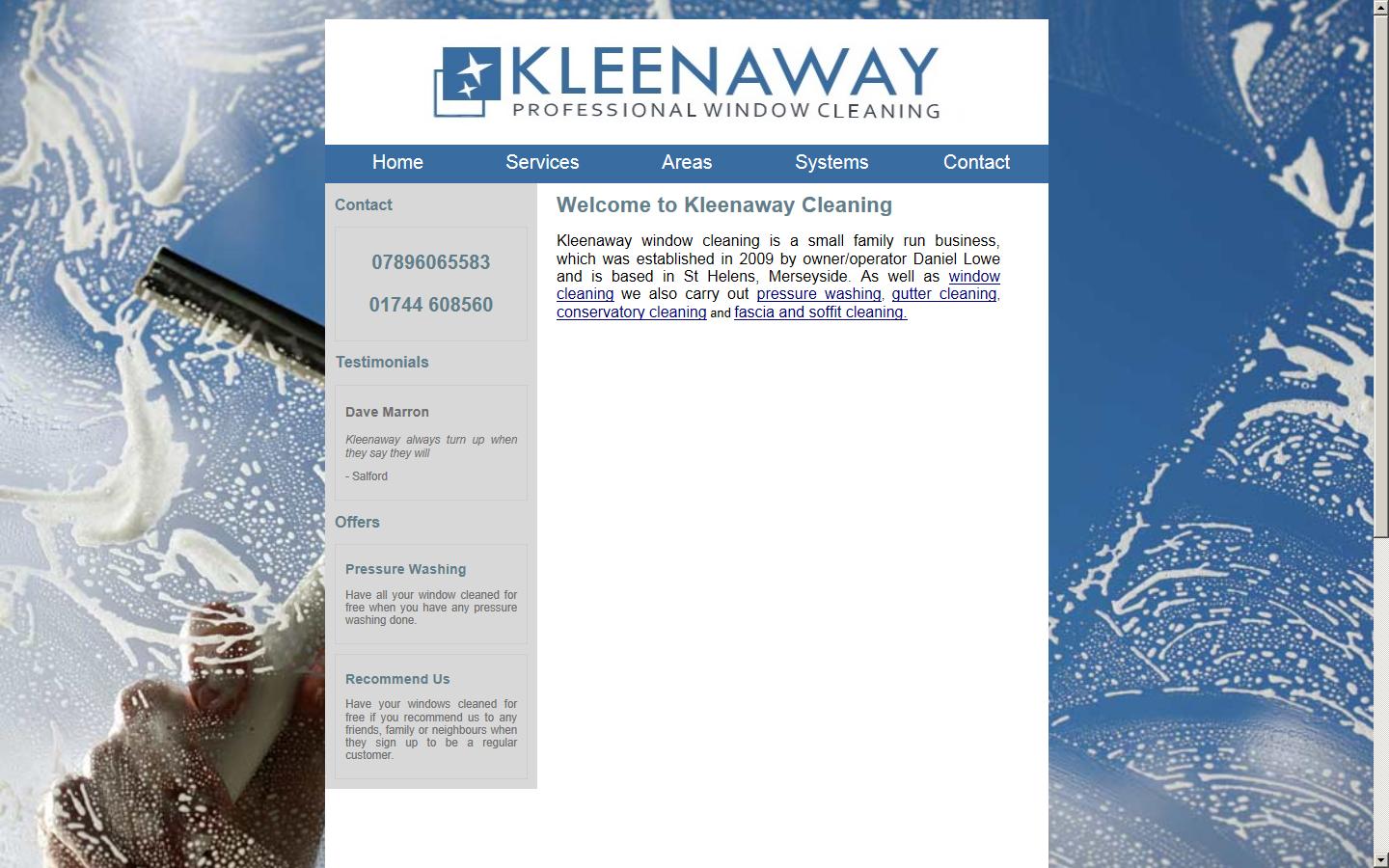 Kleenaway Cleaning Website
