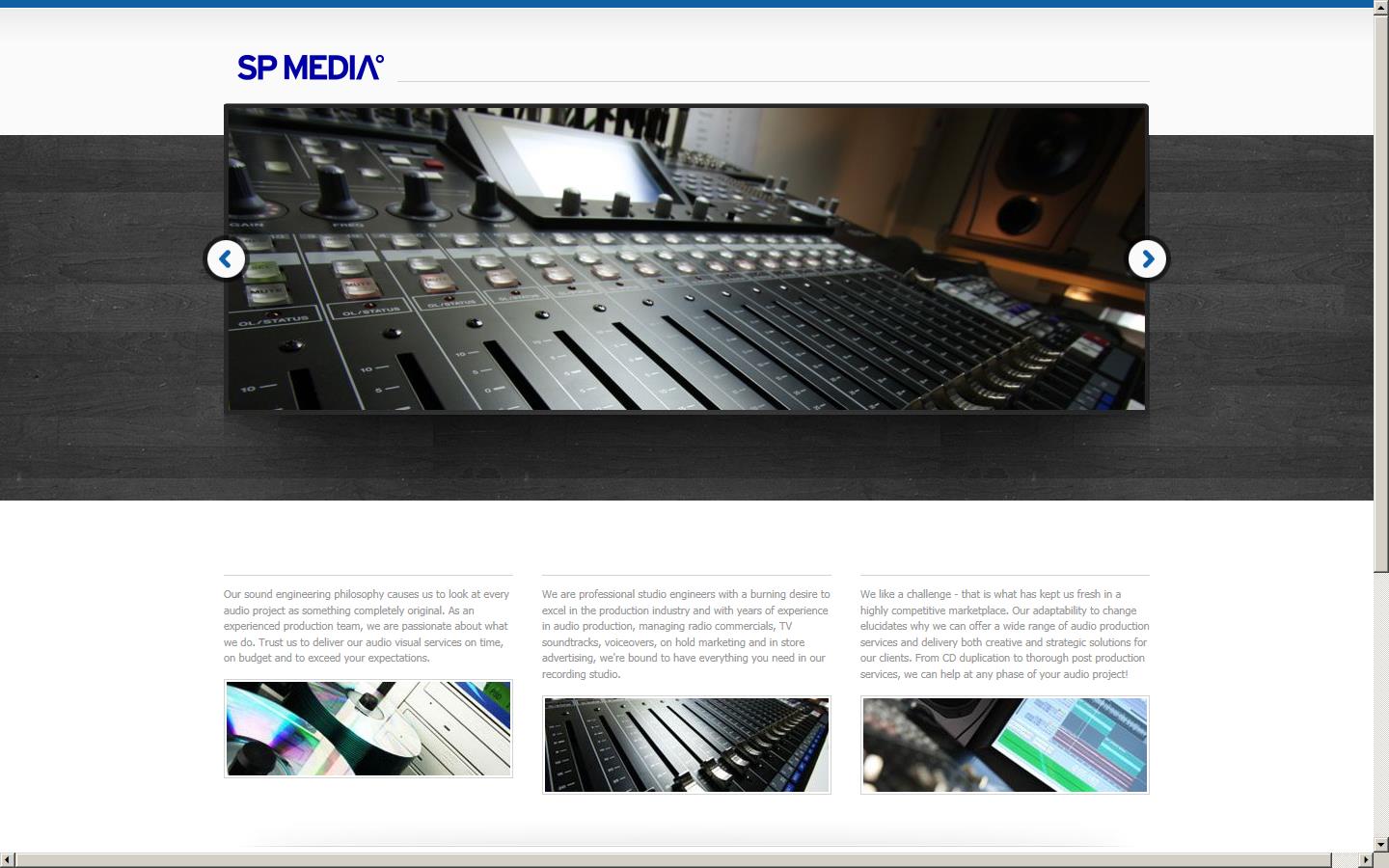 Sound Productions Website