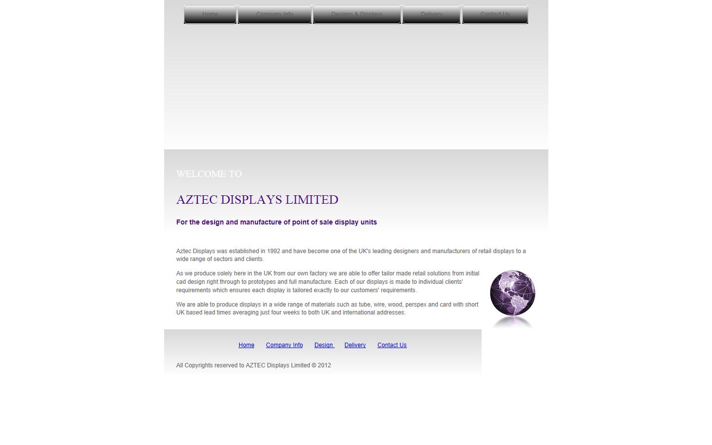 Aztec Displays Ltd Website