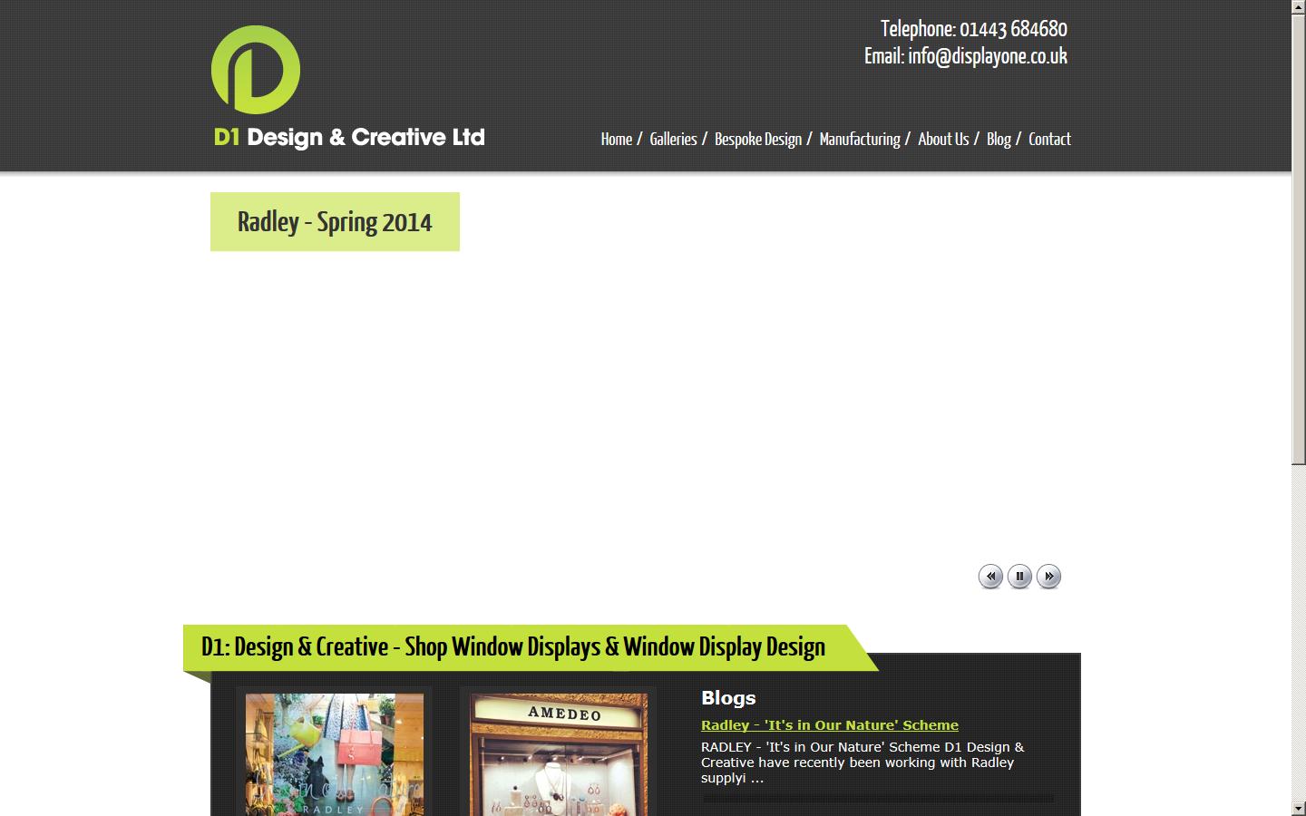 D1 Design & Creative Ltd Website