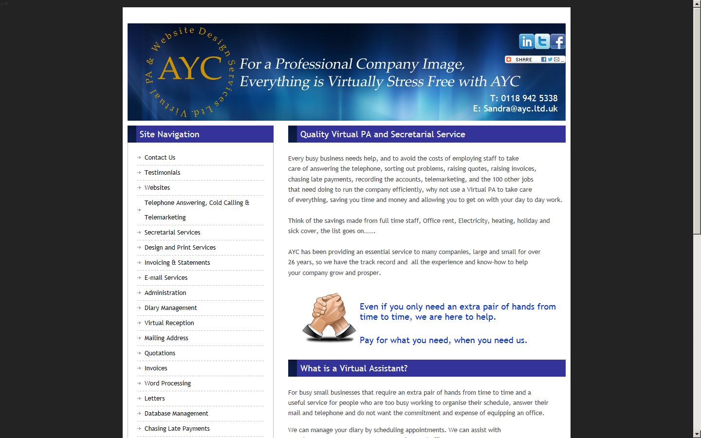 AYC Ltd Website