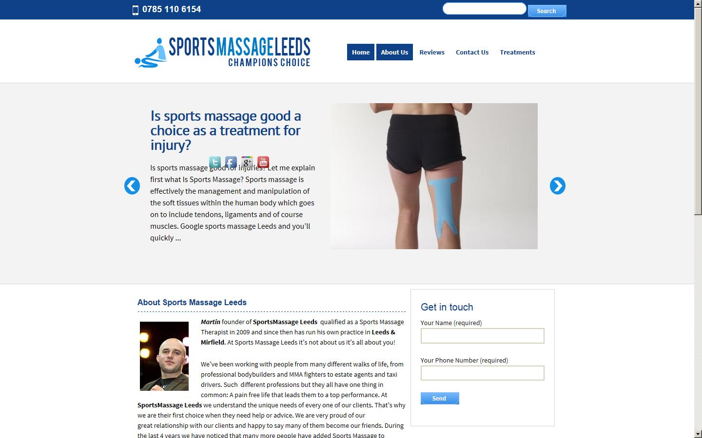 Sports Massage Leeds Website
