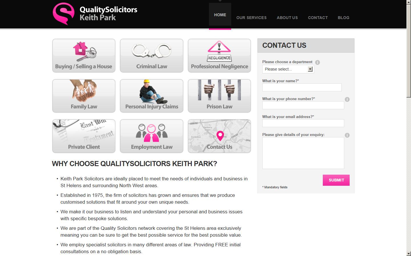 Keith Park Solicitors Website