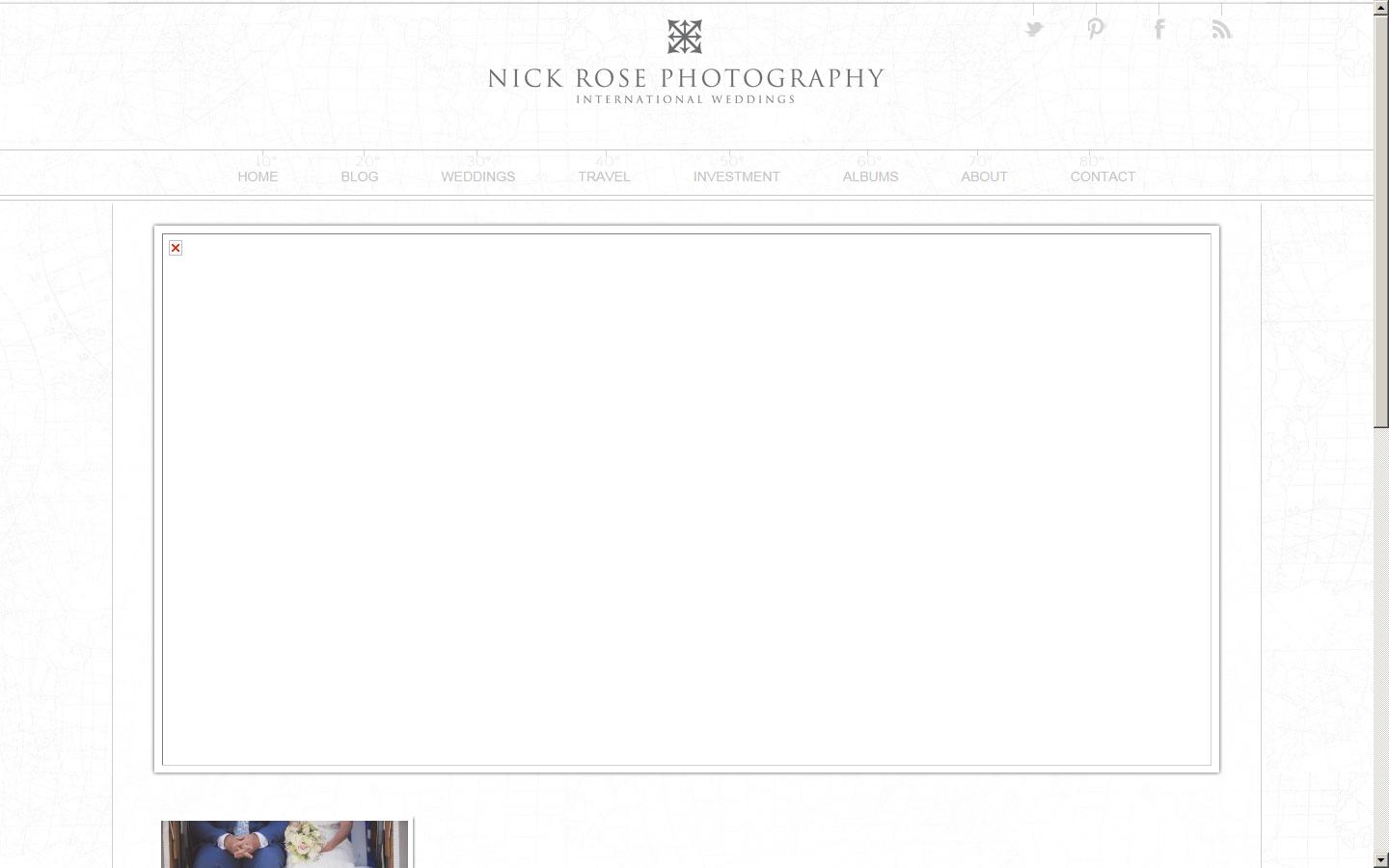 Nick Rose Photography Website
