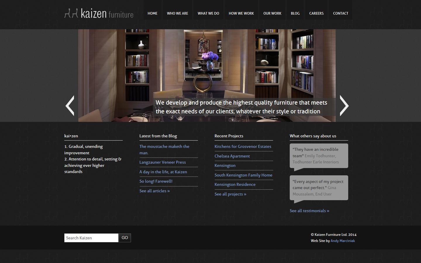 Kaizen Furniture Makers Ltd. Website