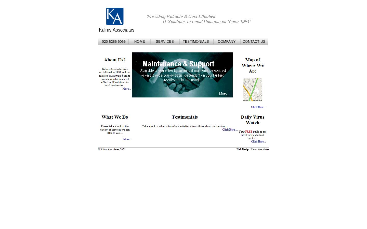 Kalms Associates  Website