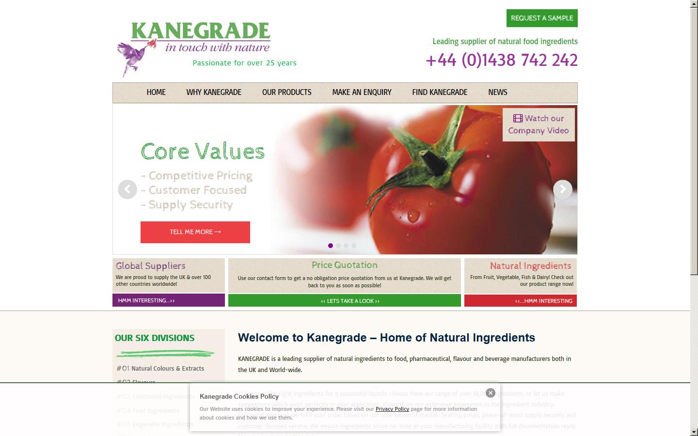 Kanegrade Limited Website