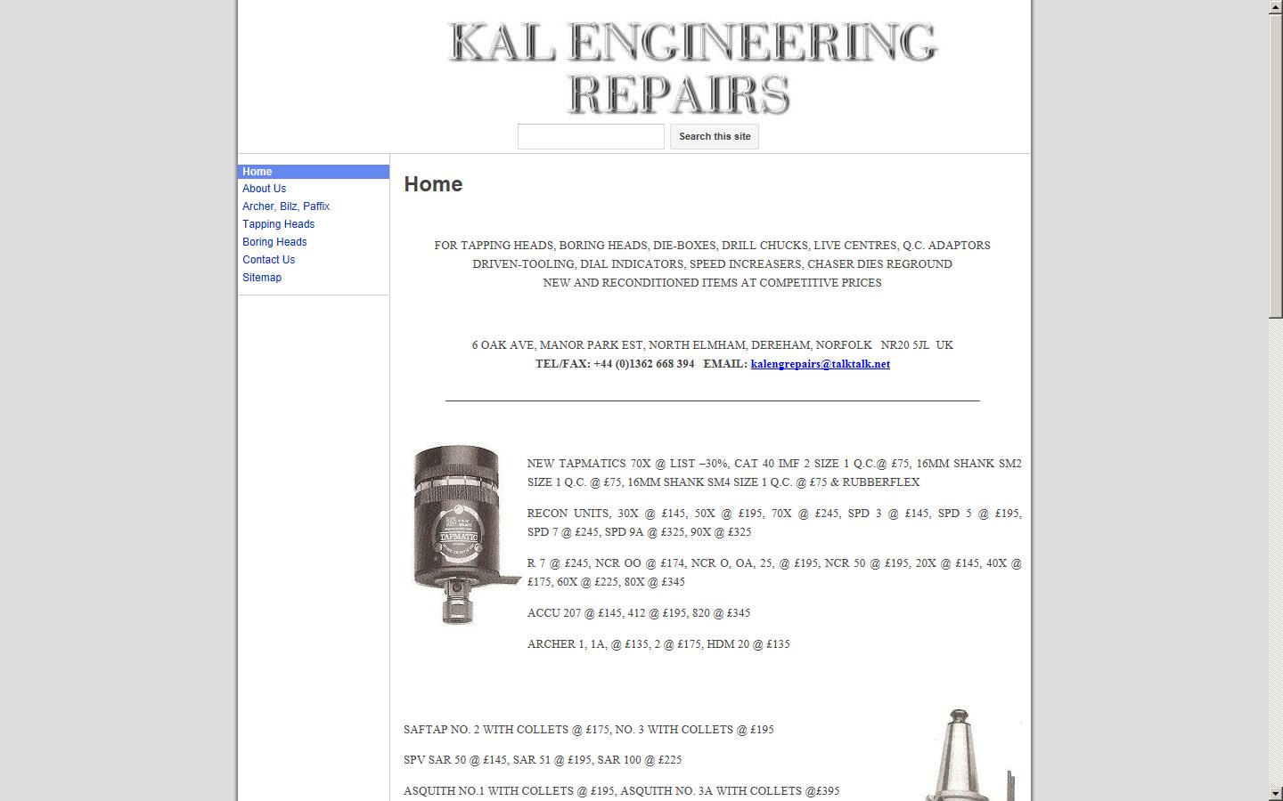 KAL Engineering Repairs Website