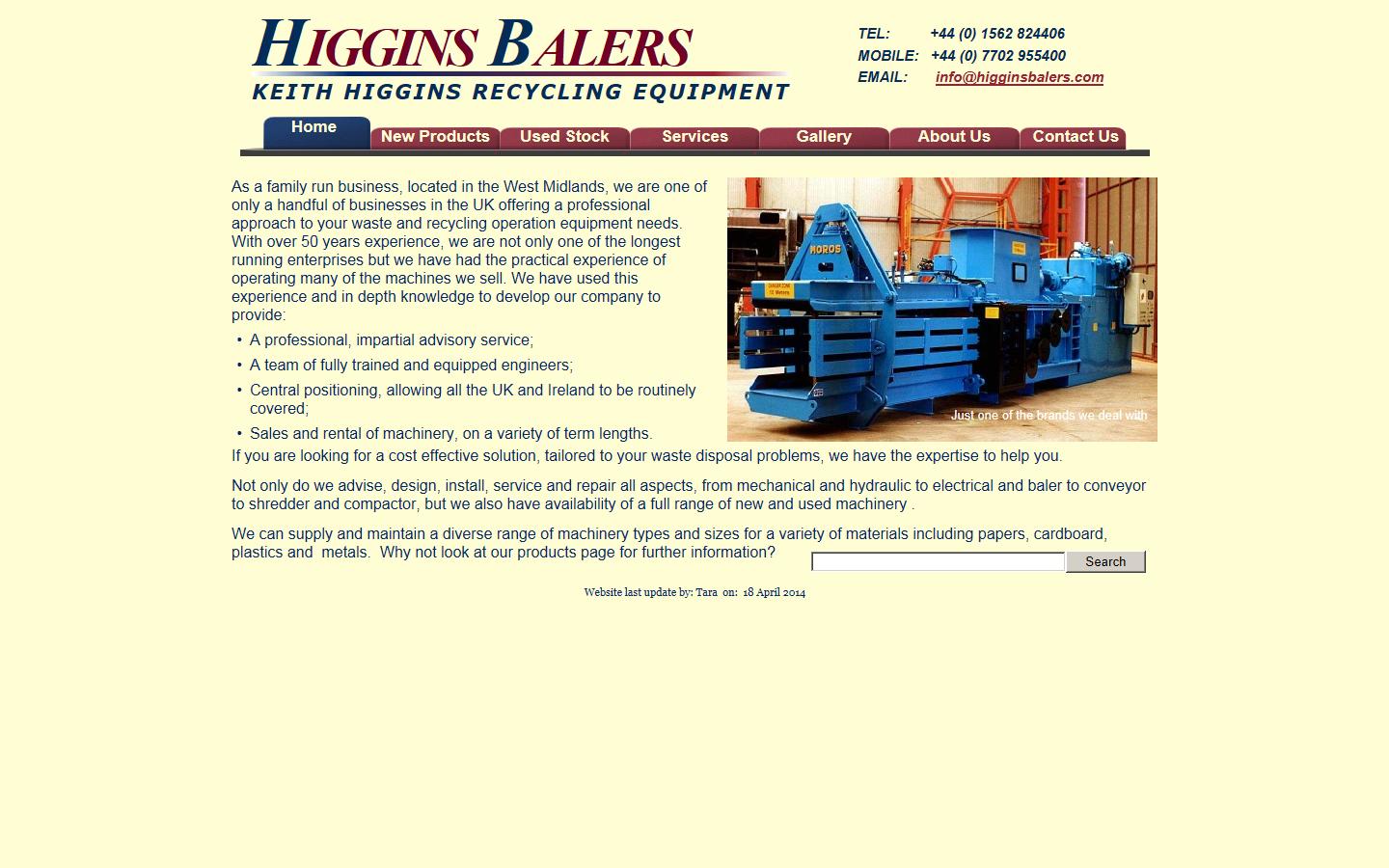 Higgins Balers  Website