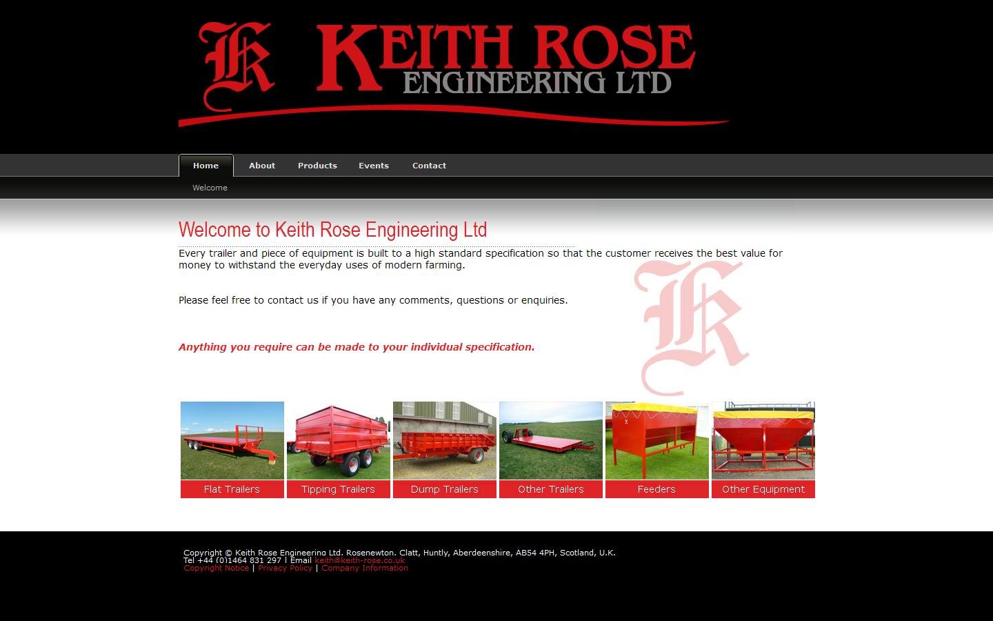 Keith Rose Engineering Ltd Website