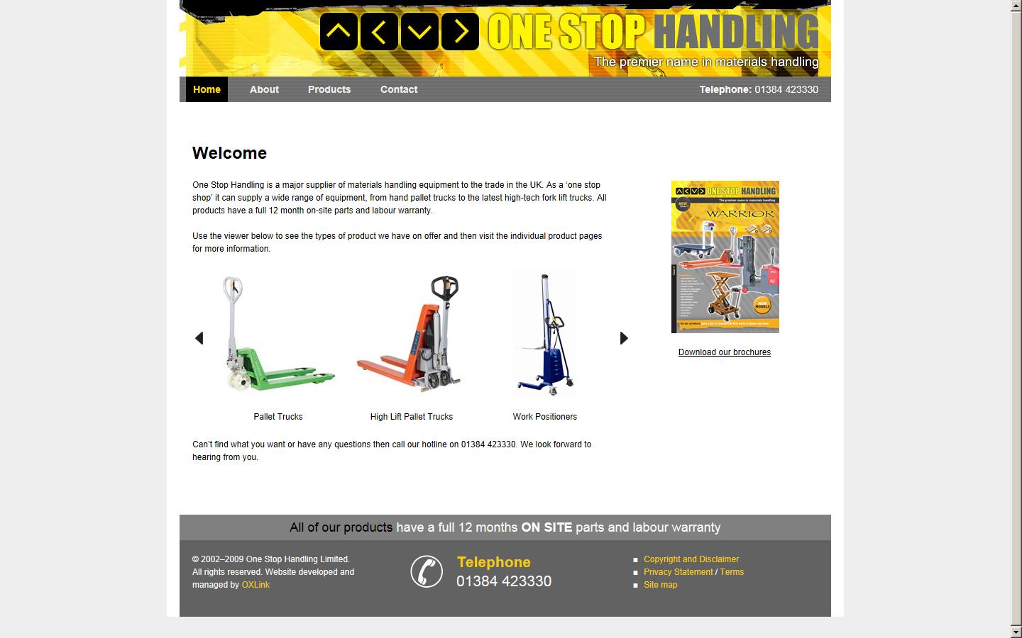 One Stop Handling Website