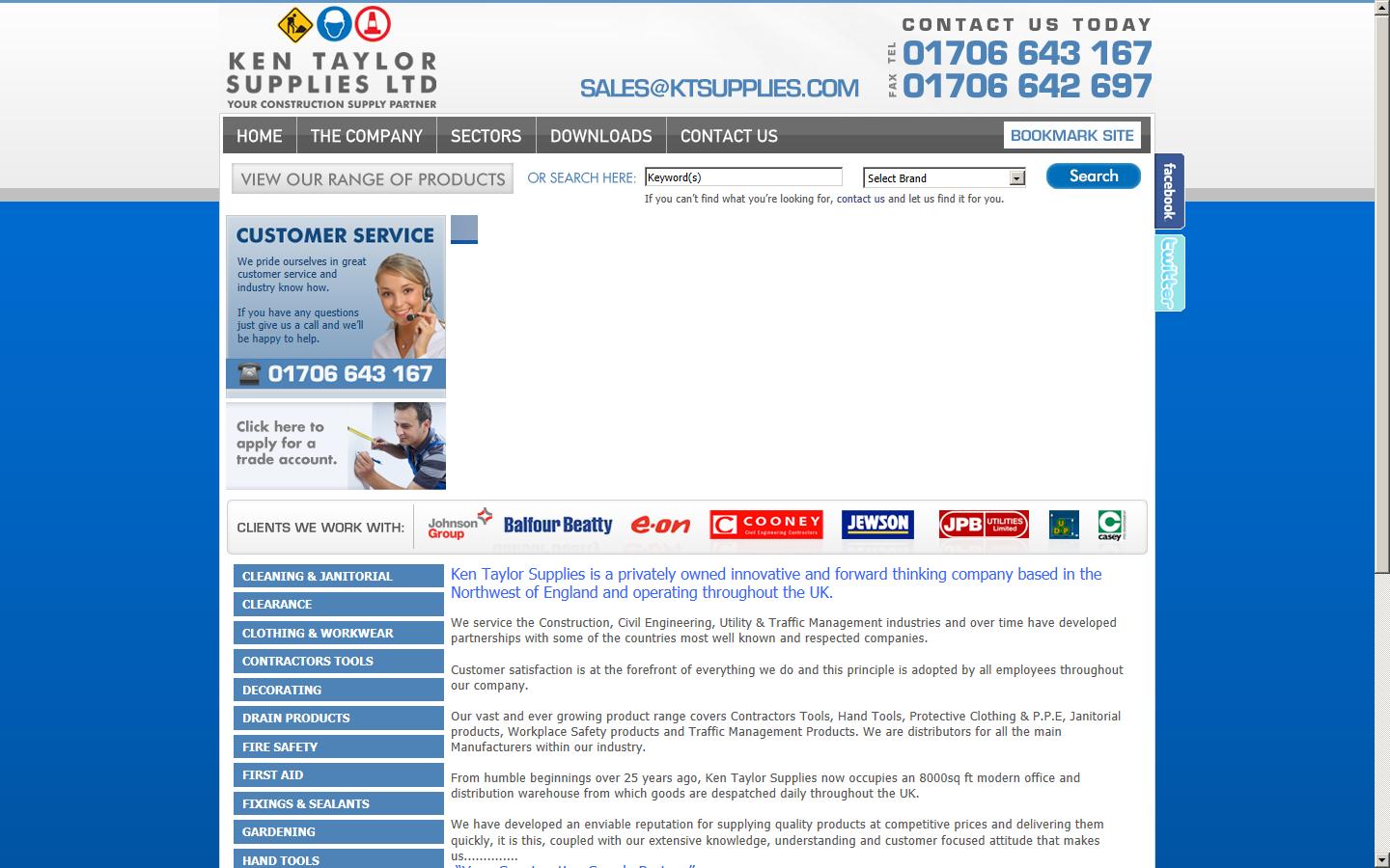 Ken Taylor Supplies Ltd Website