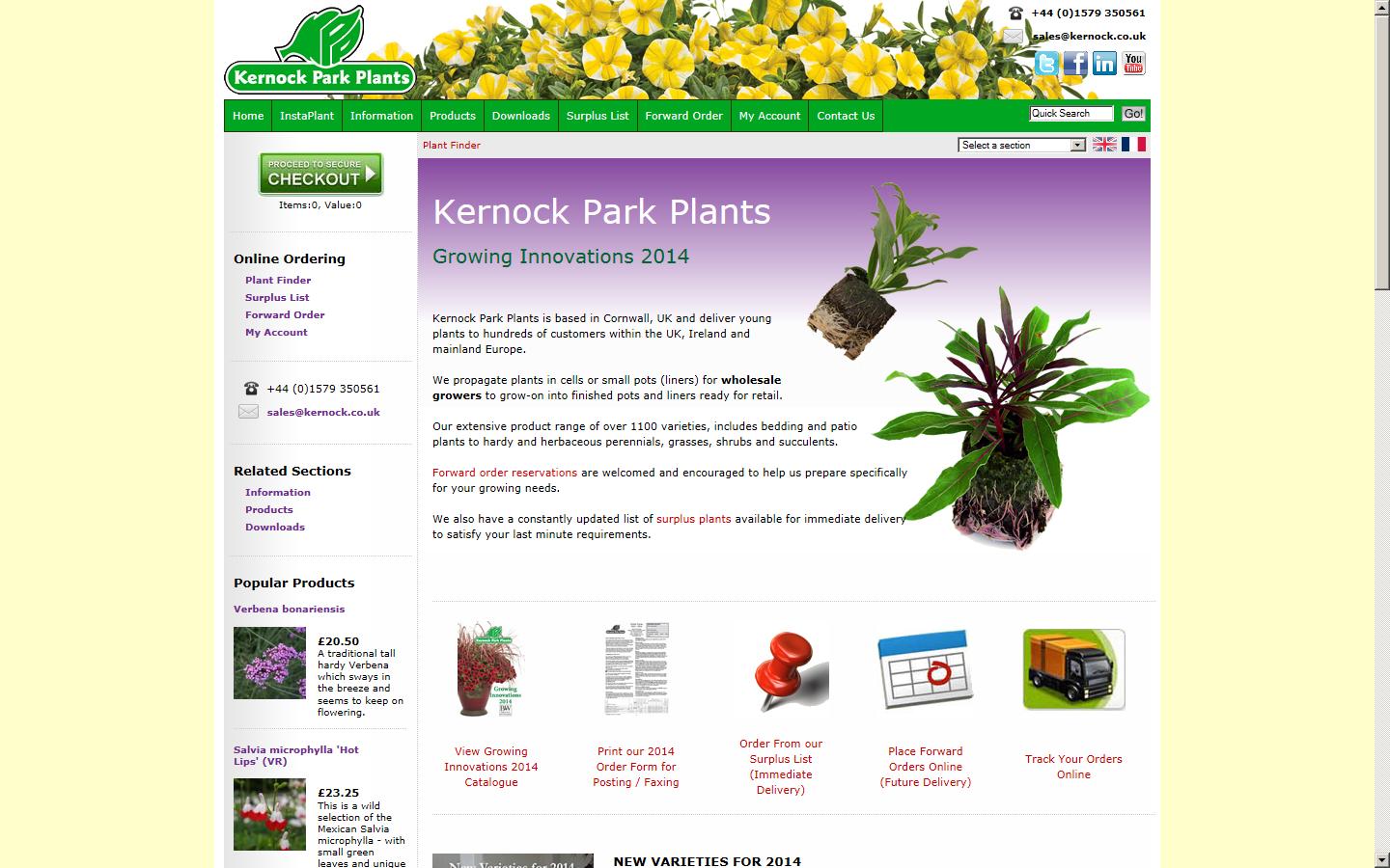 Kernock Park Plants  Website