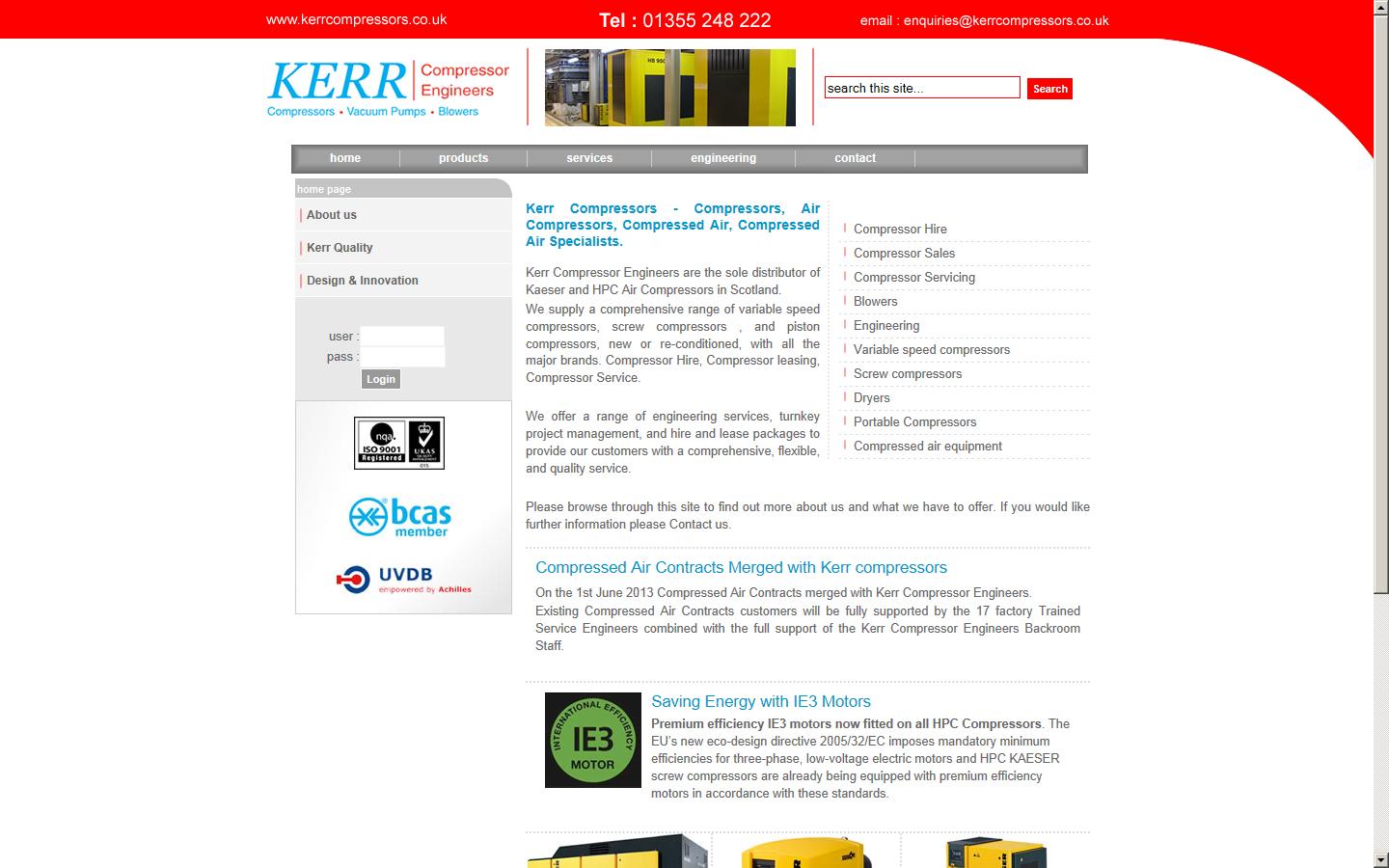 Kerr Compressor Engineers  Website