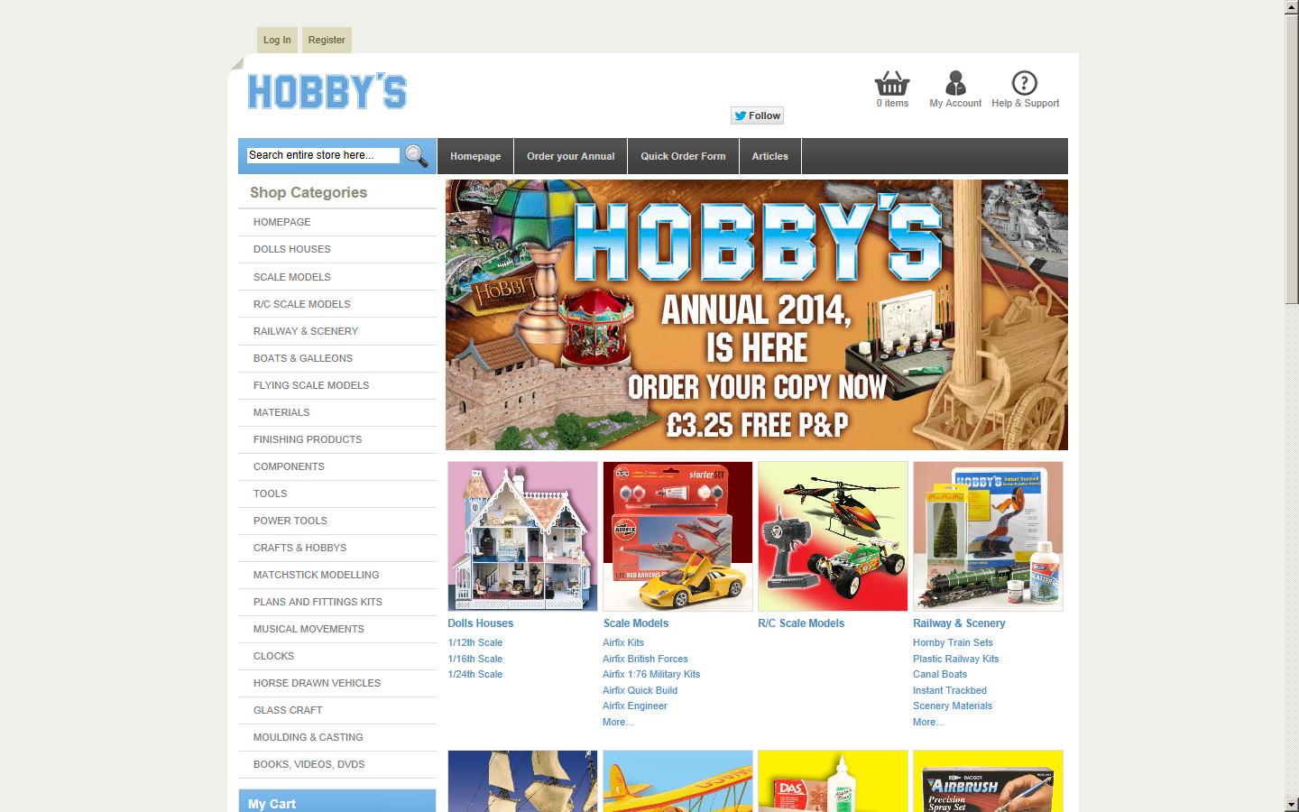 W. Hobby Ltd Website