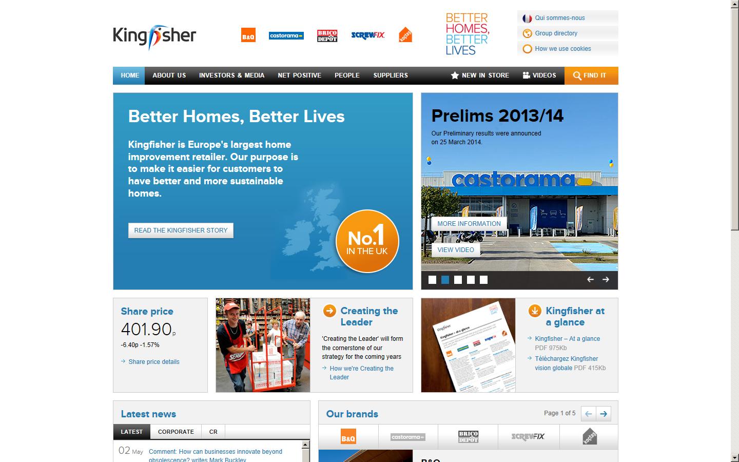 Kingfisher Group Website