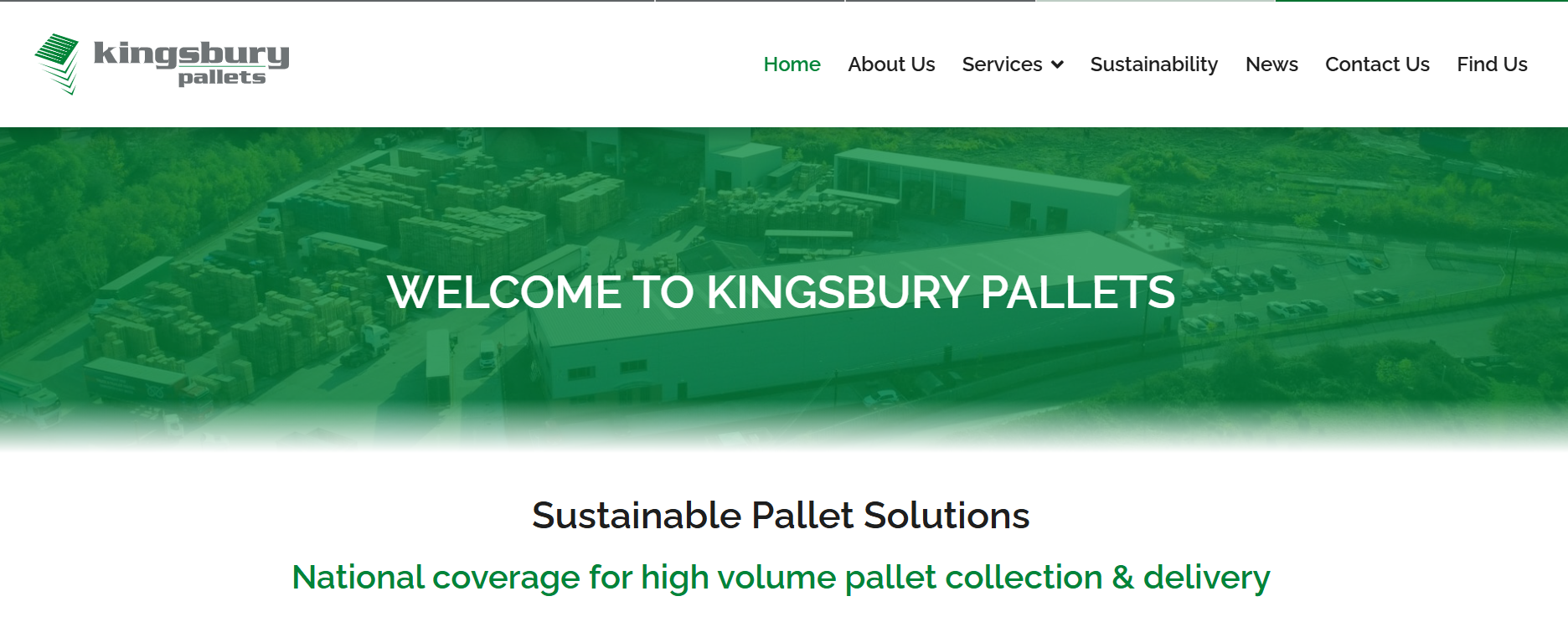 Kingsbury Pallets Ltd Website