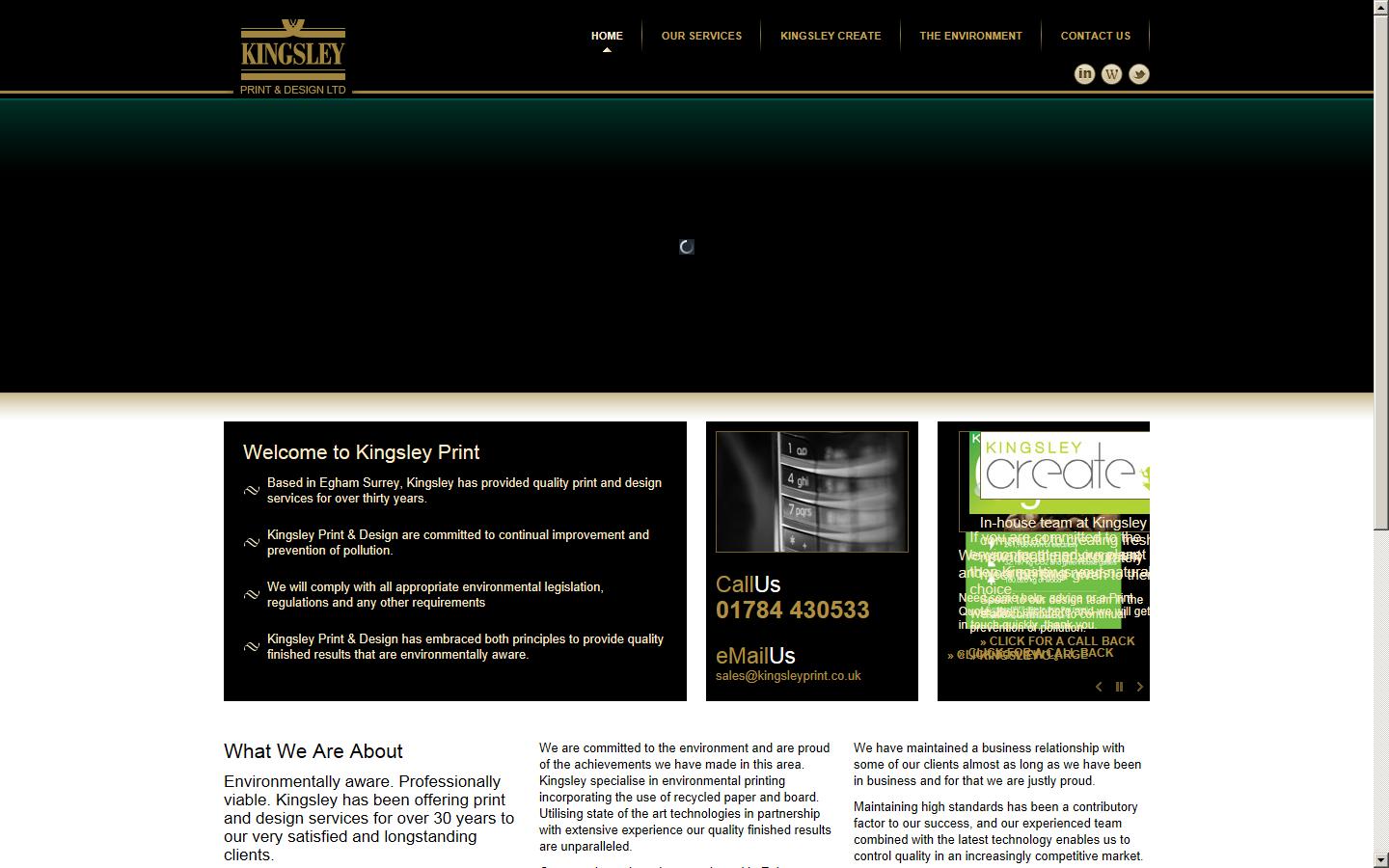 Kingsley Print & Design Ltd Website
