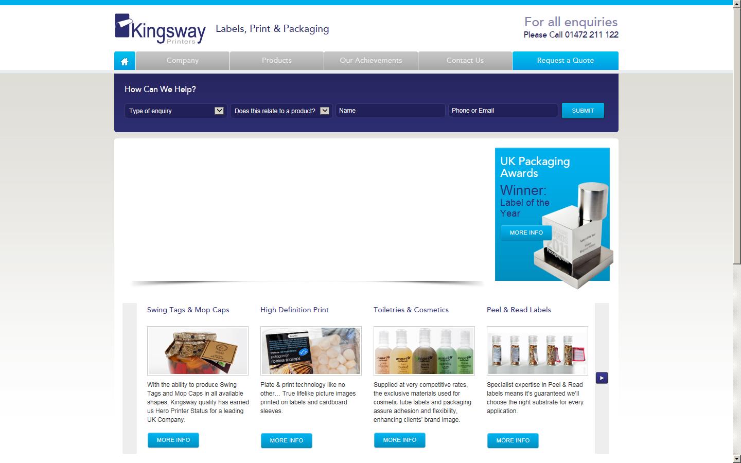 Kingsway Printers  Website