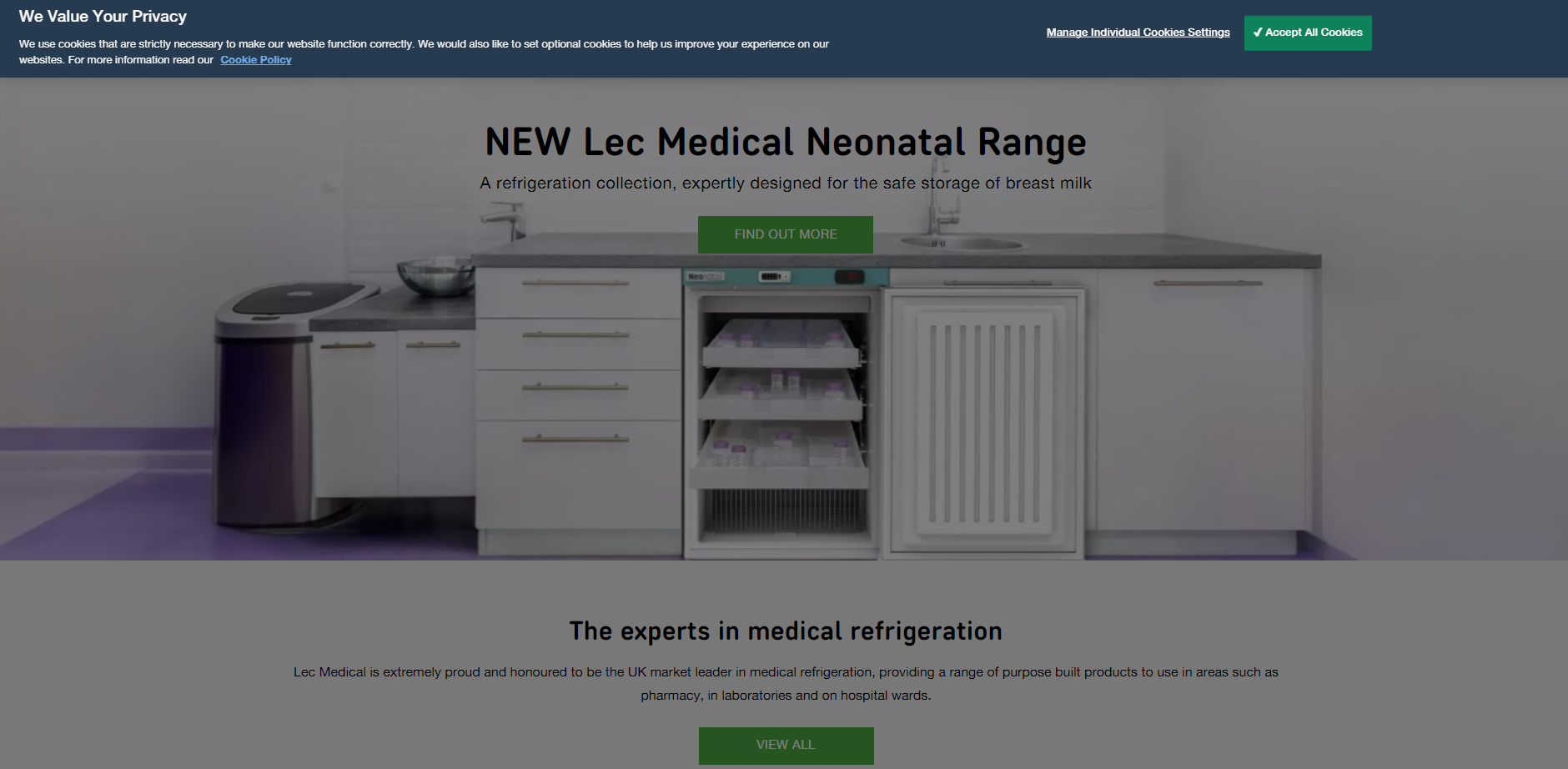 Glen Dimplex Professional Appliances (Part of Lec Medical) Website
