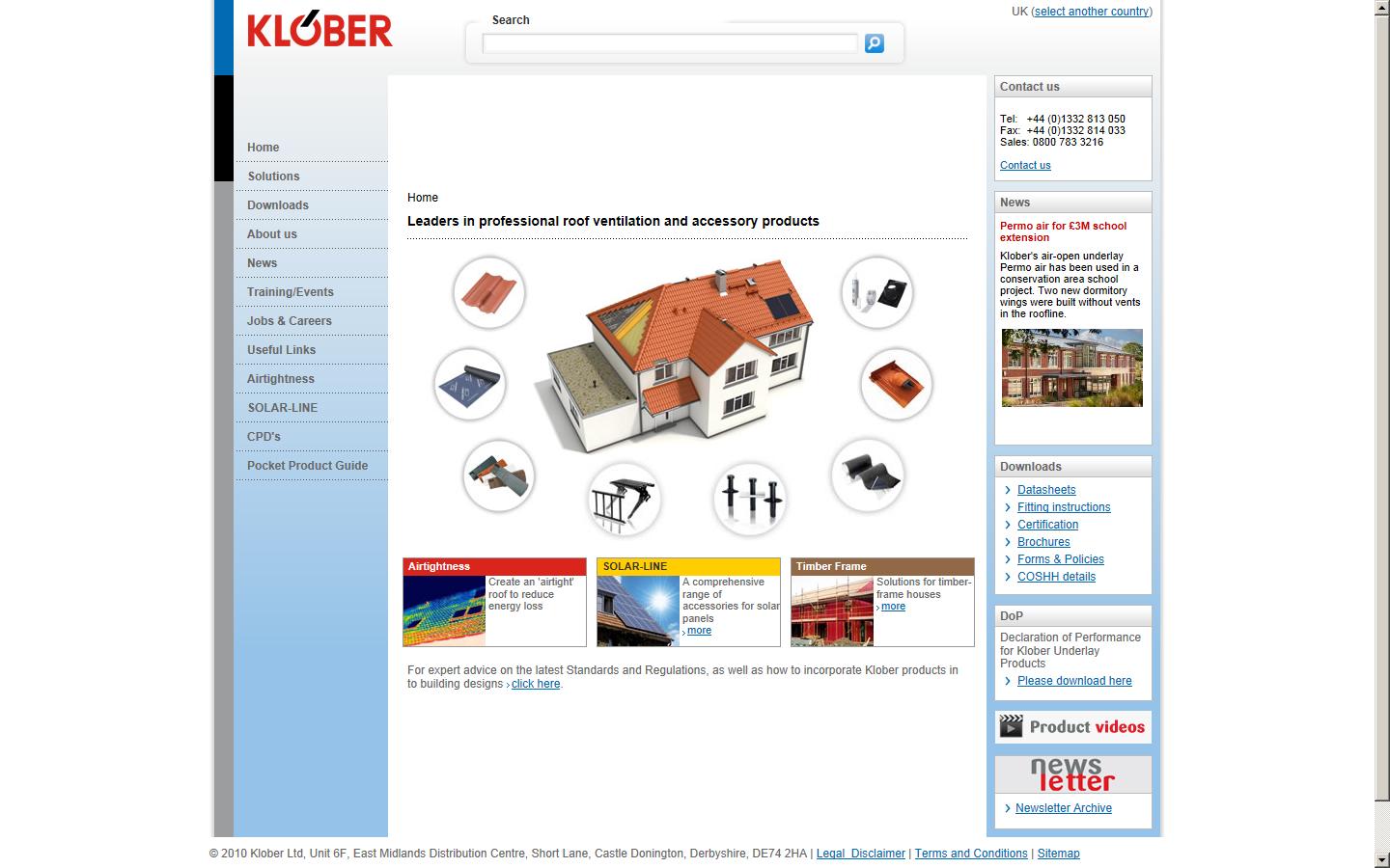 Klober Ltd Website