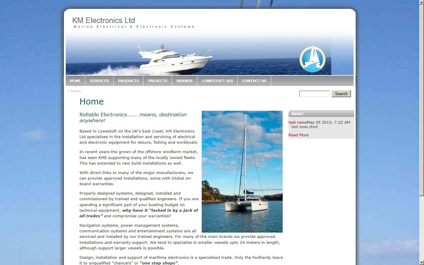 KM Electronics Ltd Website