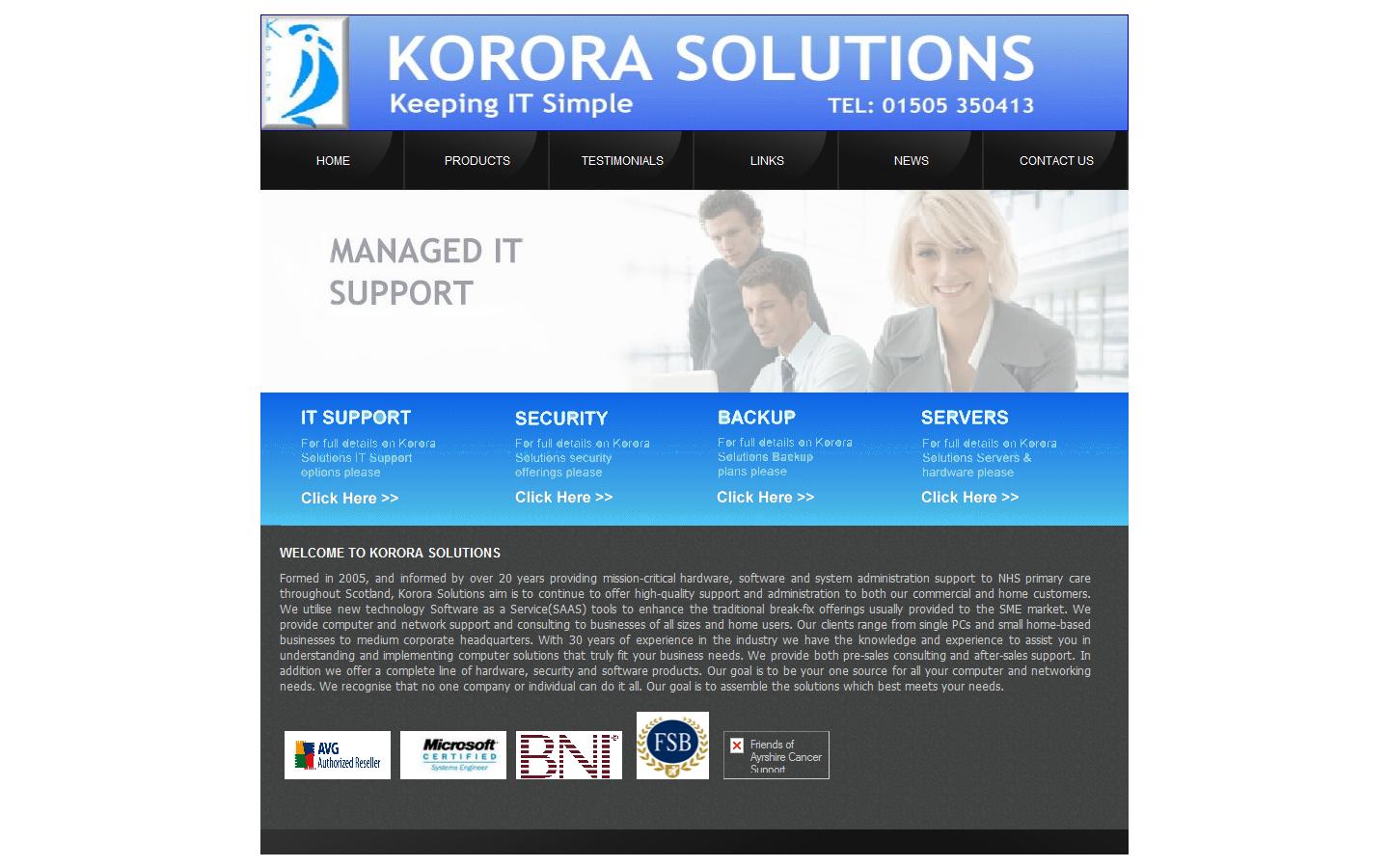 Korora Solutions Website