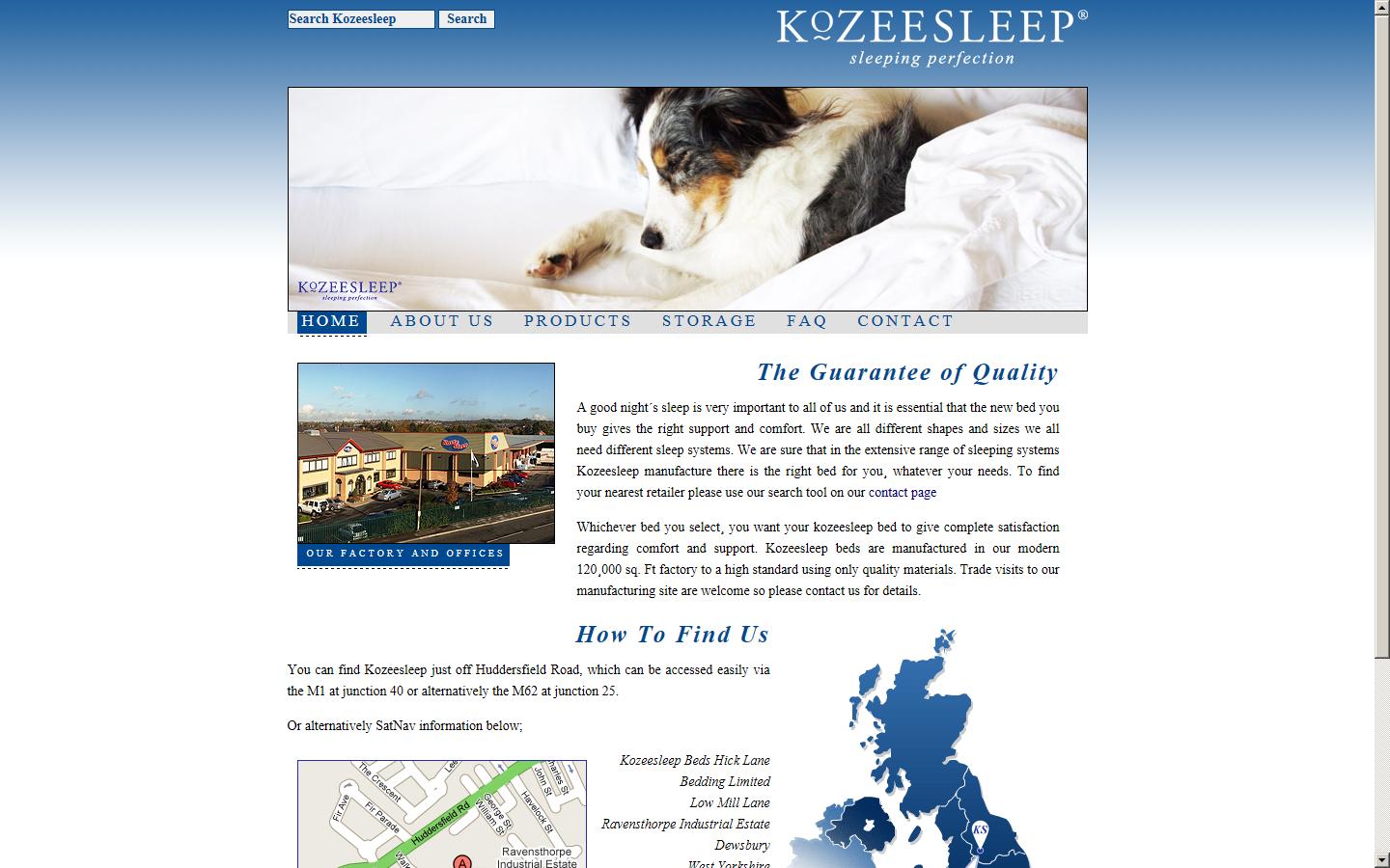 Kozeesleep Beds Website
