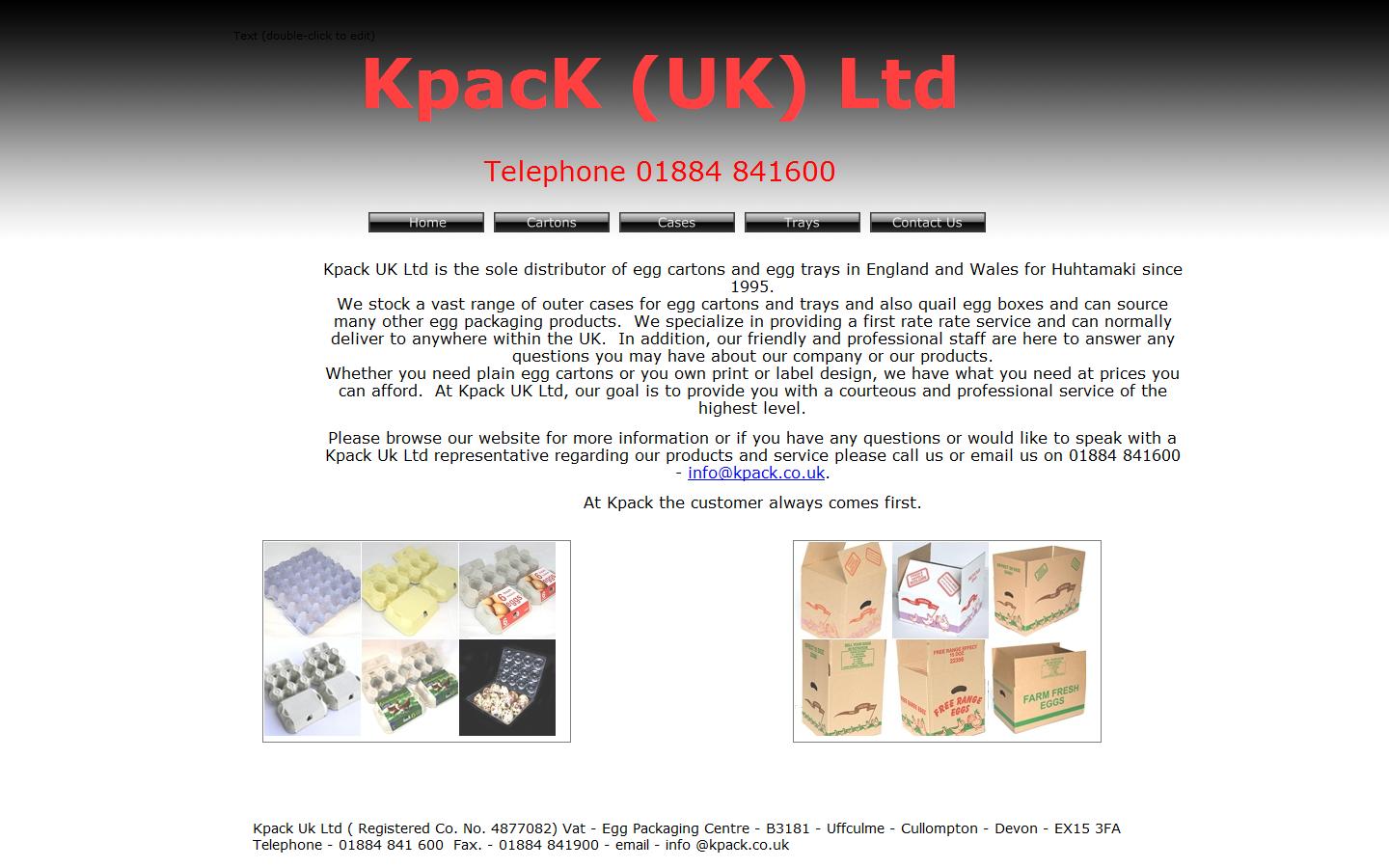 Kpack UK Ltd Website
