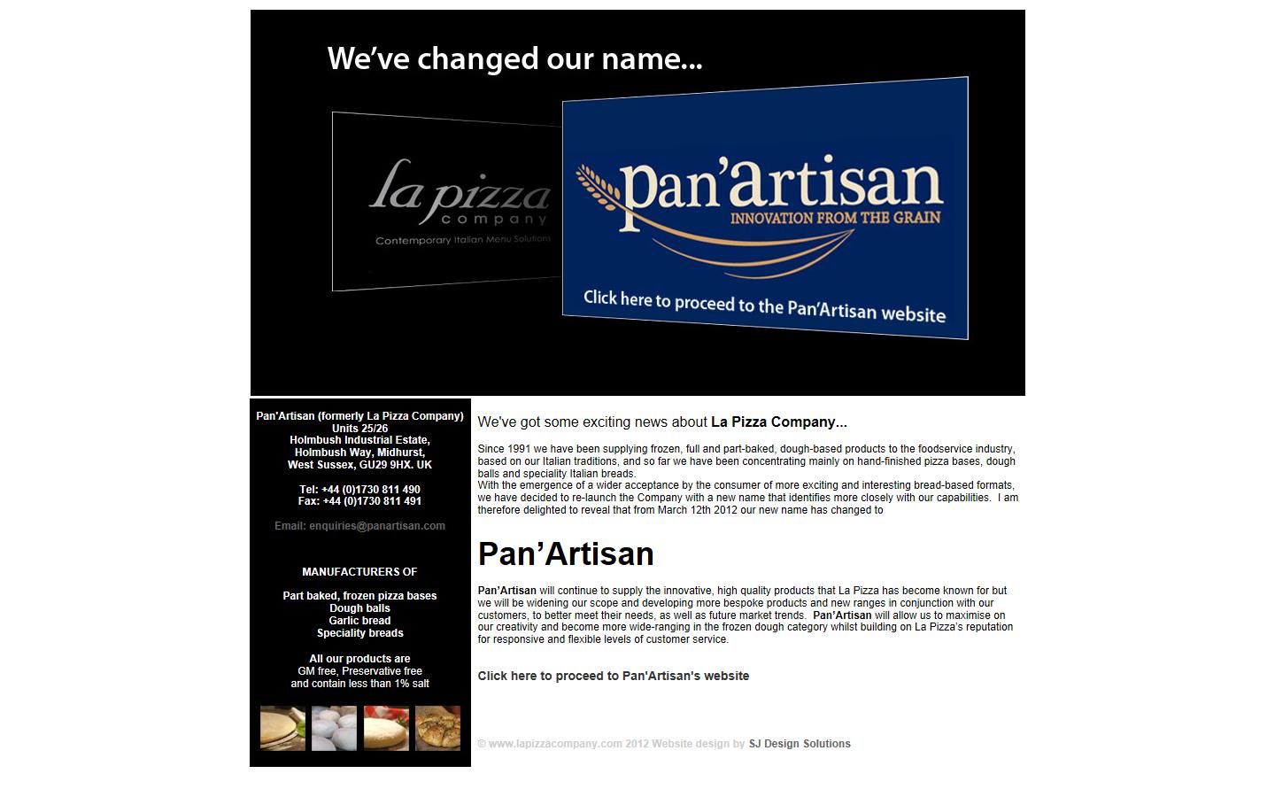 Pan''Artisan Website