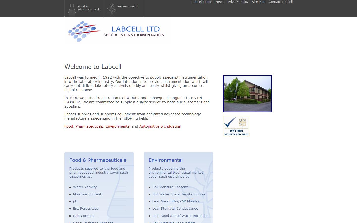 Labcell Ltd Website