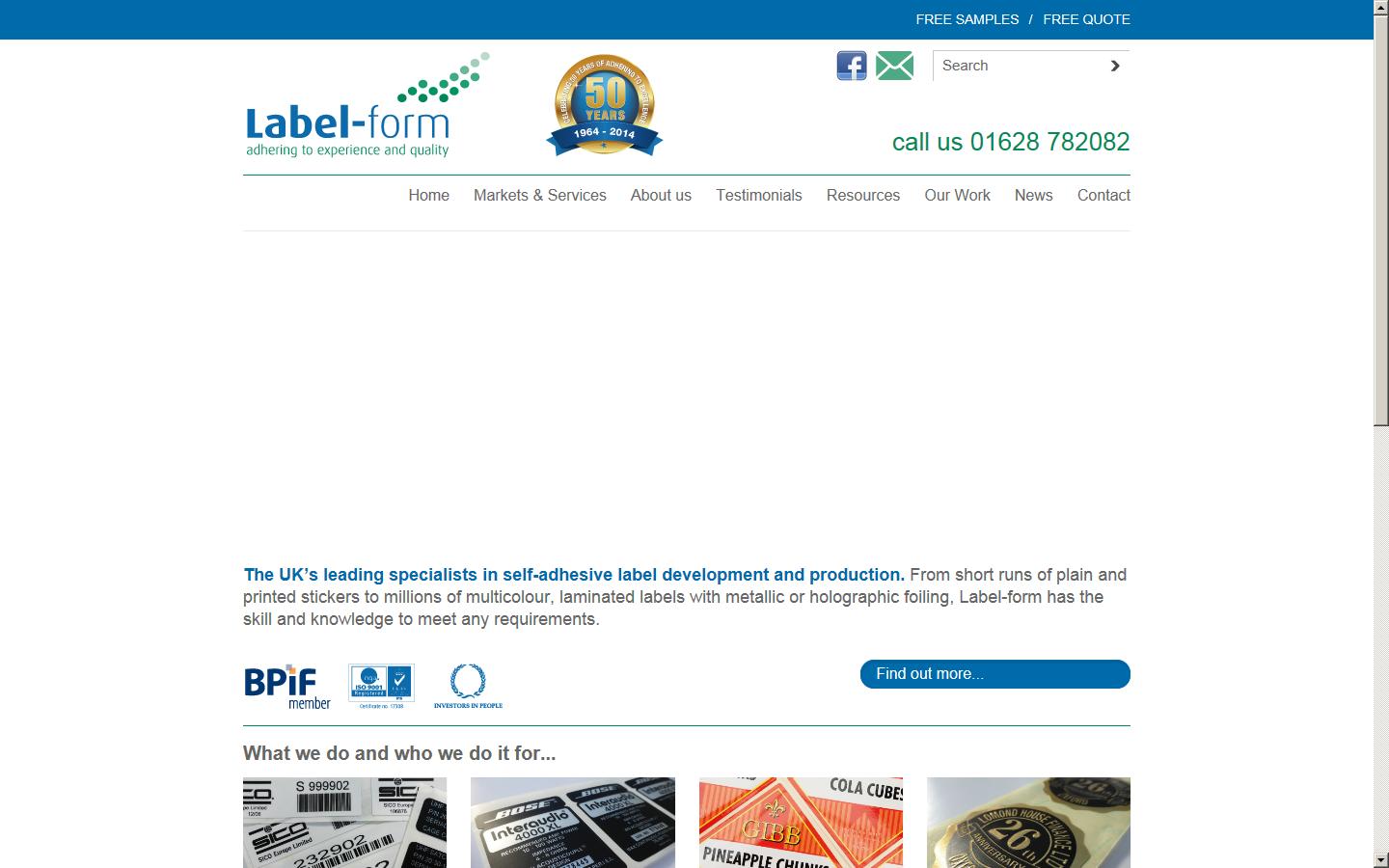 Label-form Ltd Website