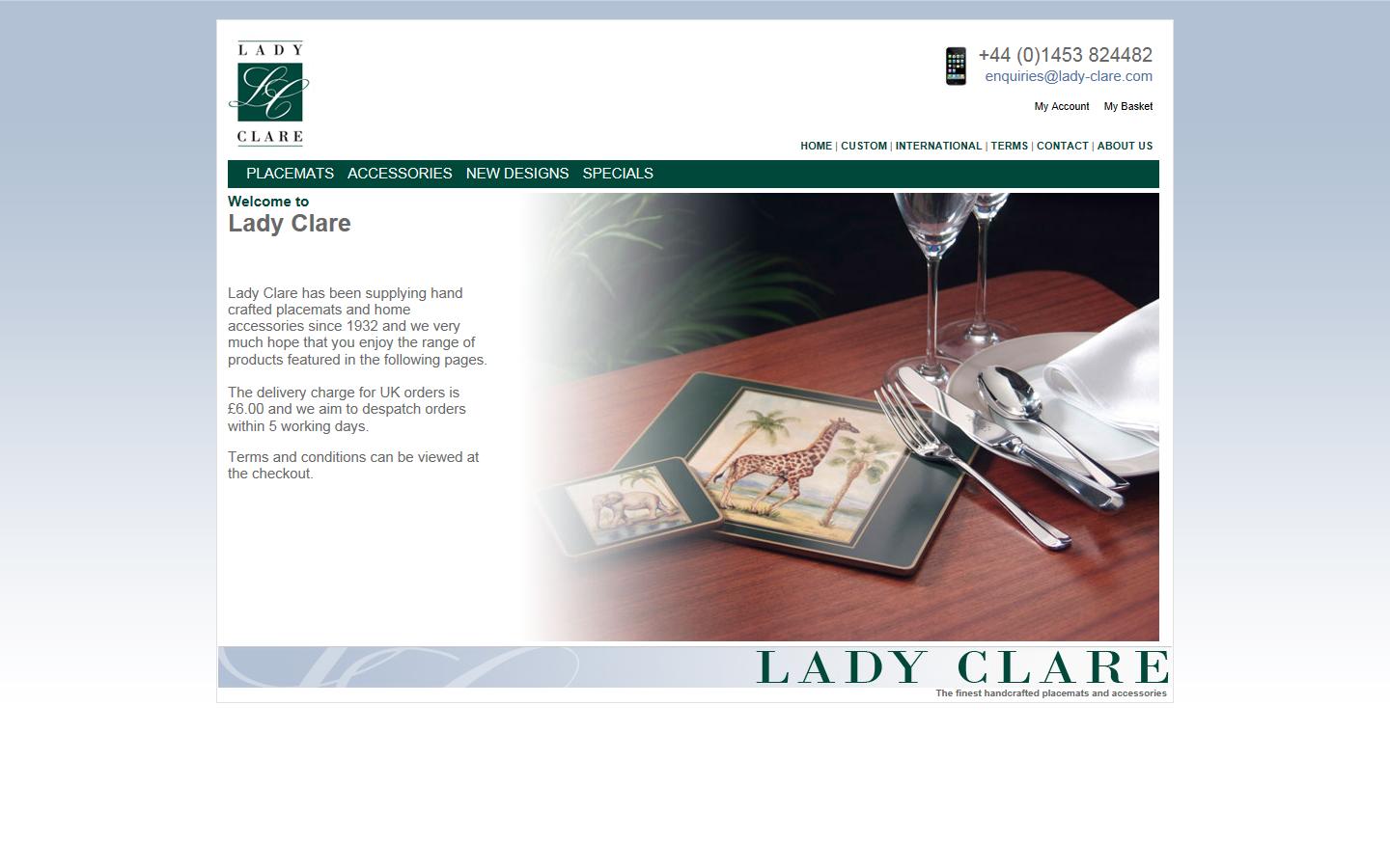 Lady Clare Ltd Website