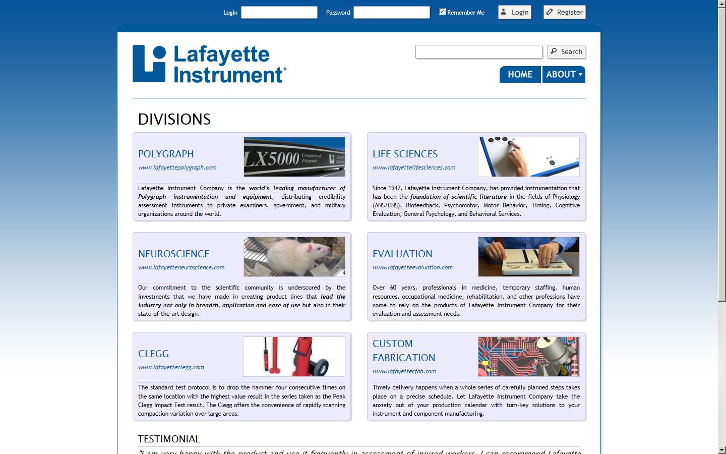 Lafayette Instrument Europe  Website