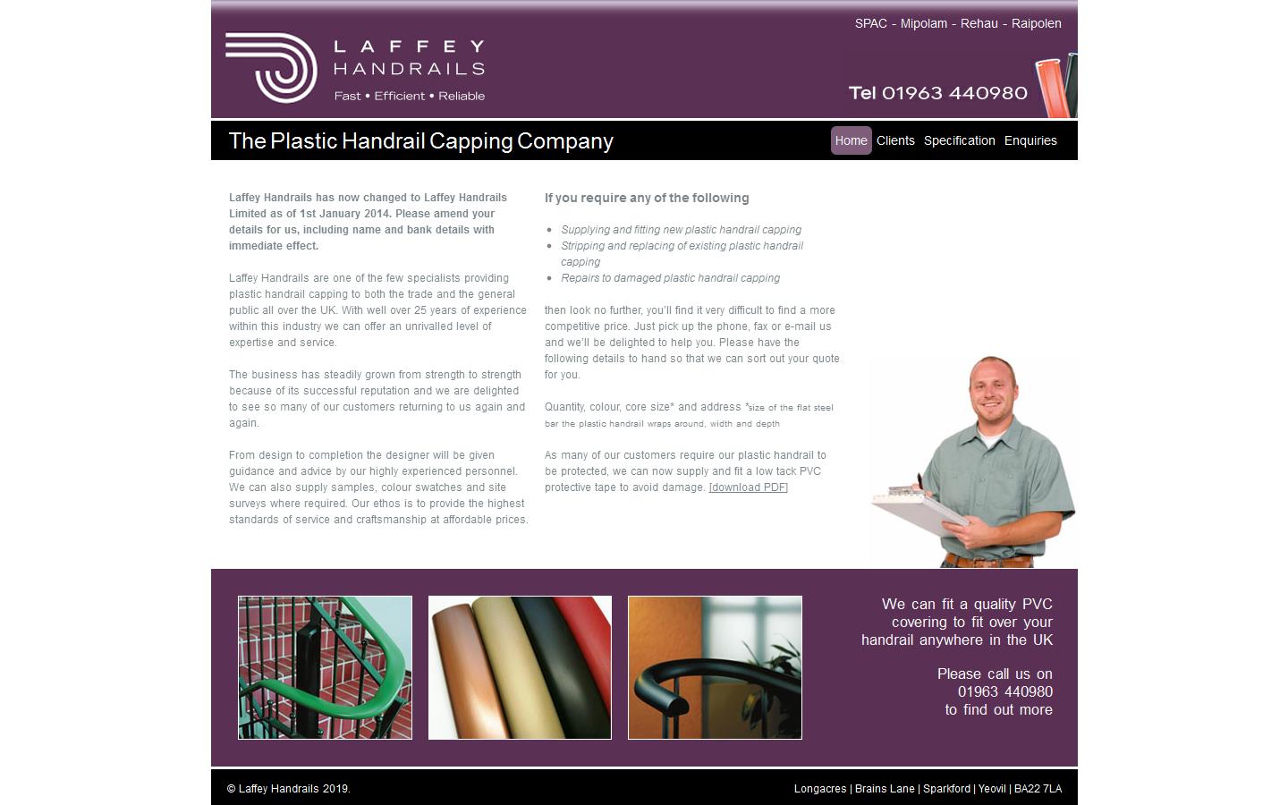 Laffey Handrails Ltd Website