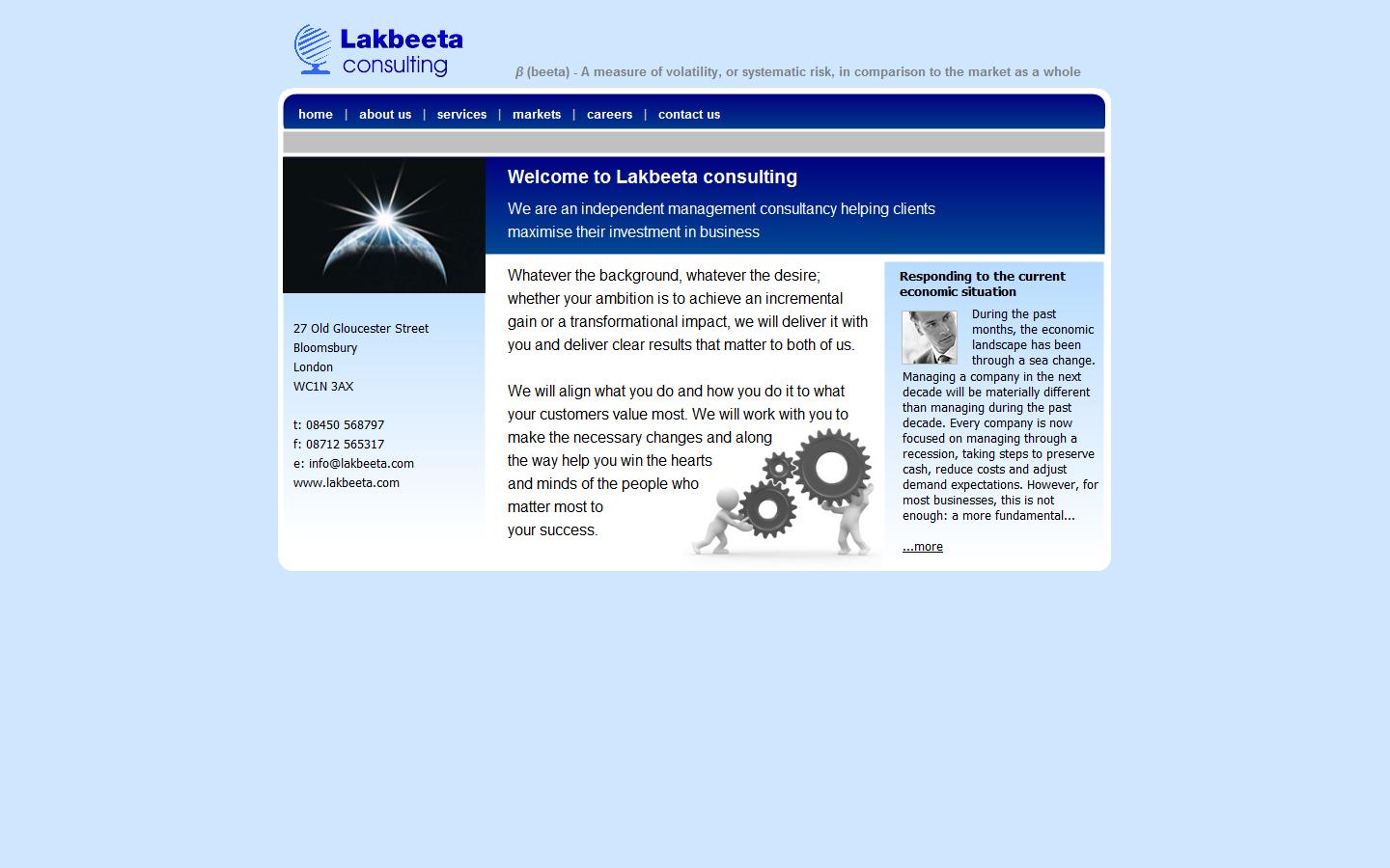 Lakbeeta Management Consultants  Website