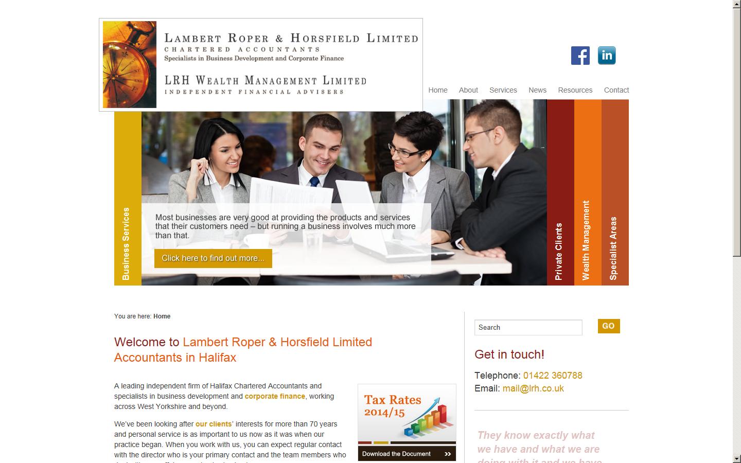 Lambert Roper & Horsfield Ltd Website
