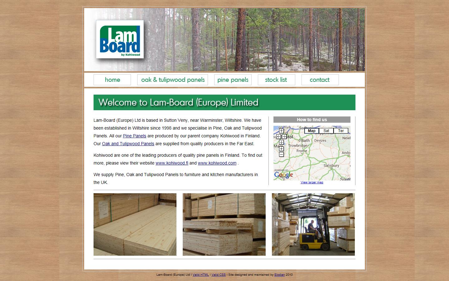 Lam-Board (Europe) Ltd Website
