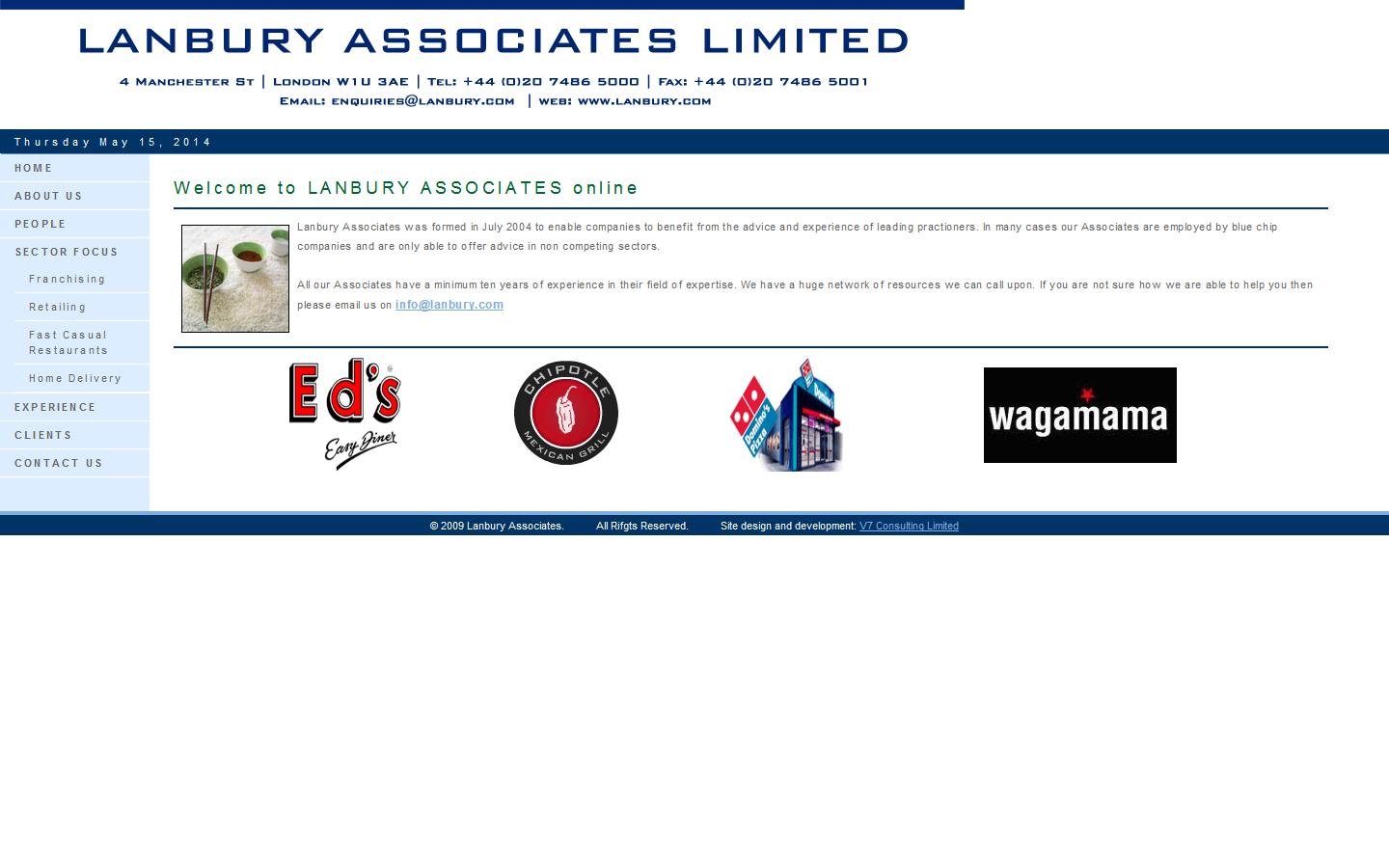 Lanbury Associate Ltd Website