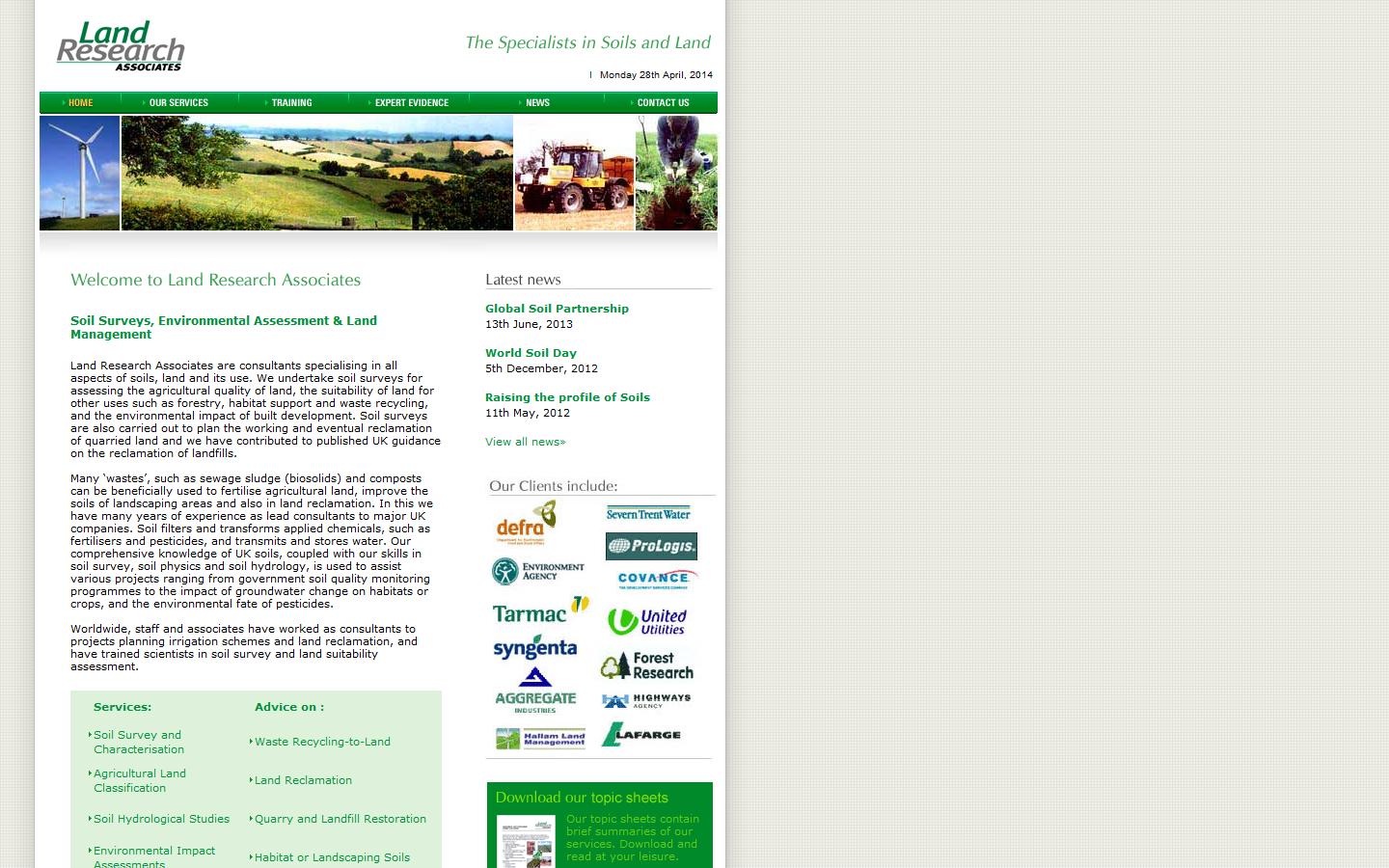 Land Research Associates Website