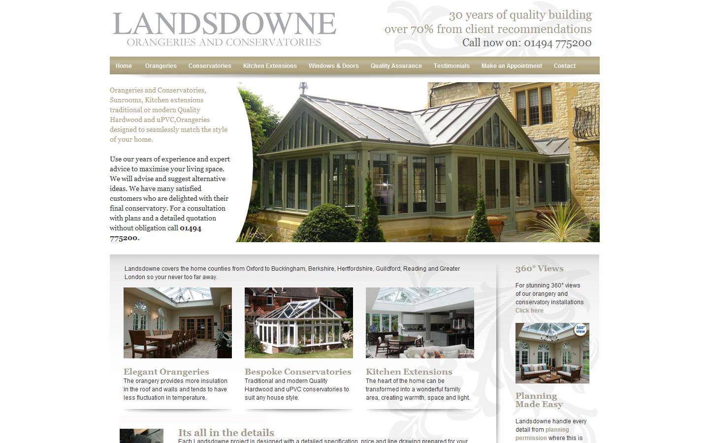 Landsdowne Construction Ltd Website