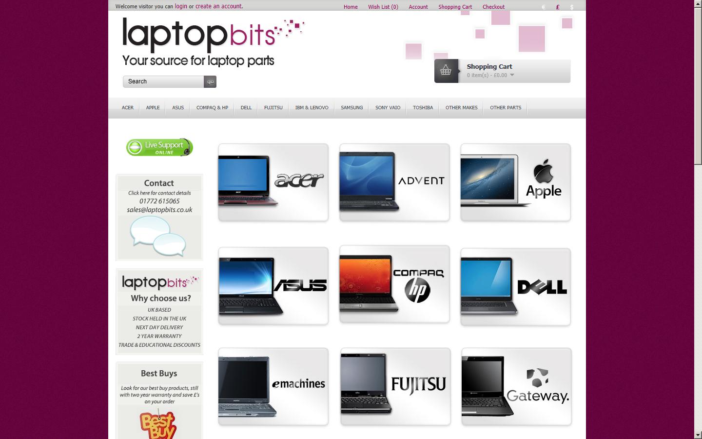Laptopbits Ltd Website