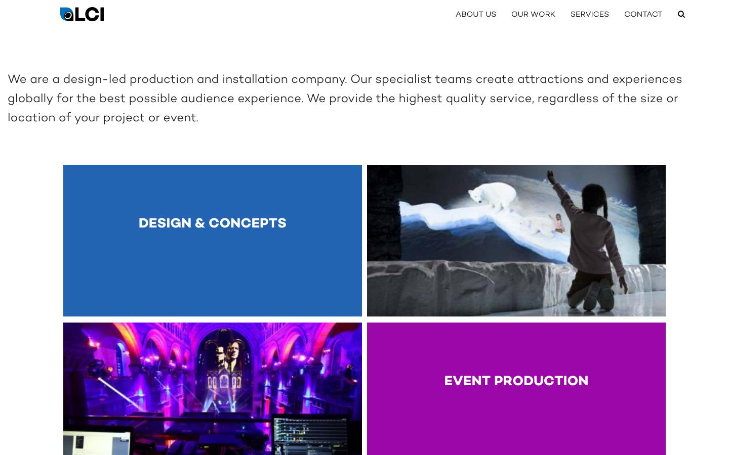 LCI Productions Ltd Website